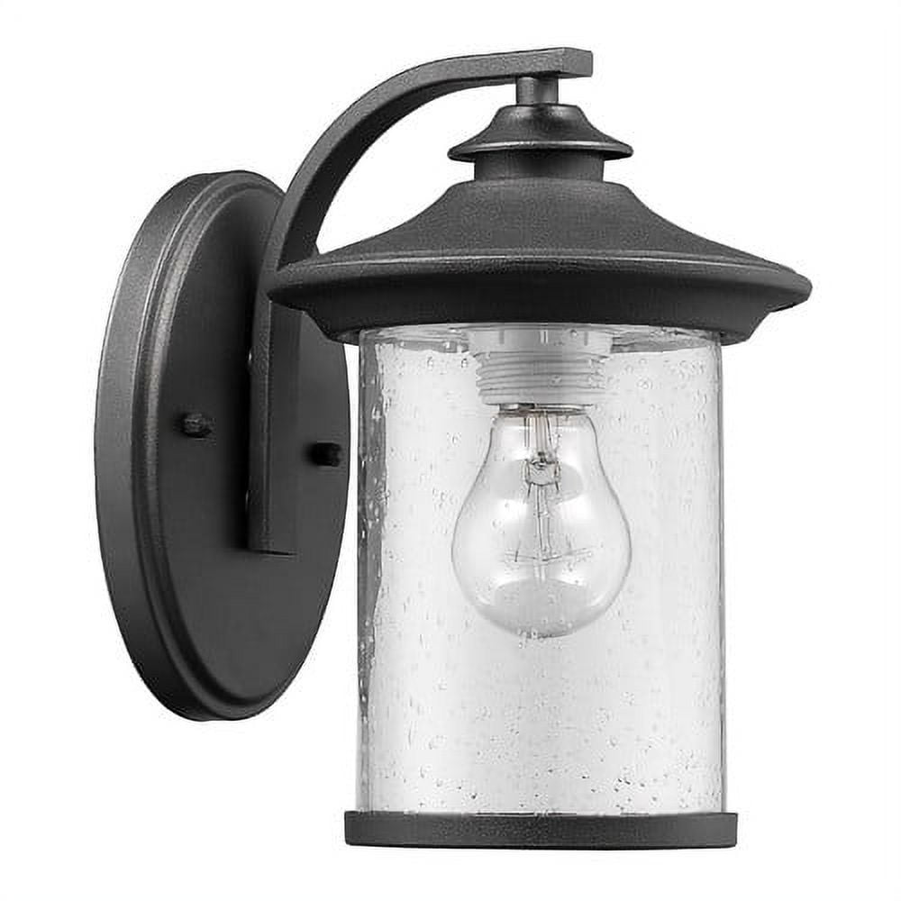 CHLOE Liam Outdoor Wall Sconce, 10in Height, Black, Steel & Glass, Model CH22050BK10-OD1
