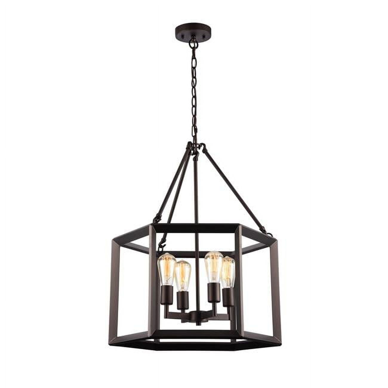 chloe cH59058RB21UP4 21 in Lighting Ironclad IndustrialStyle 4 Light Rubbed Bronze ceiling Pendant  Oil Rubbed Bronze