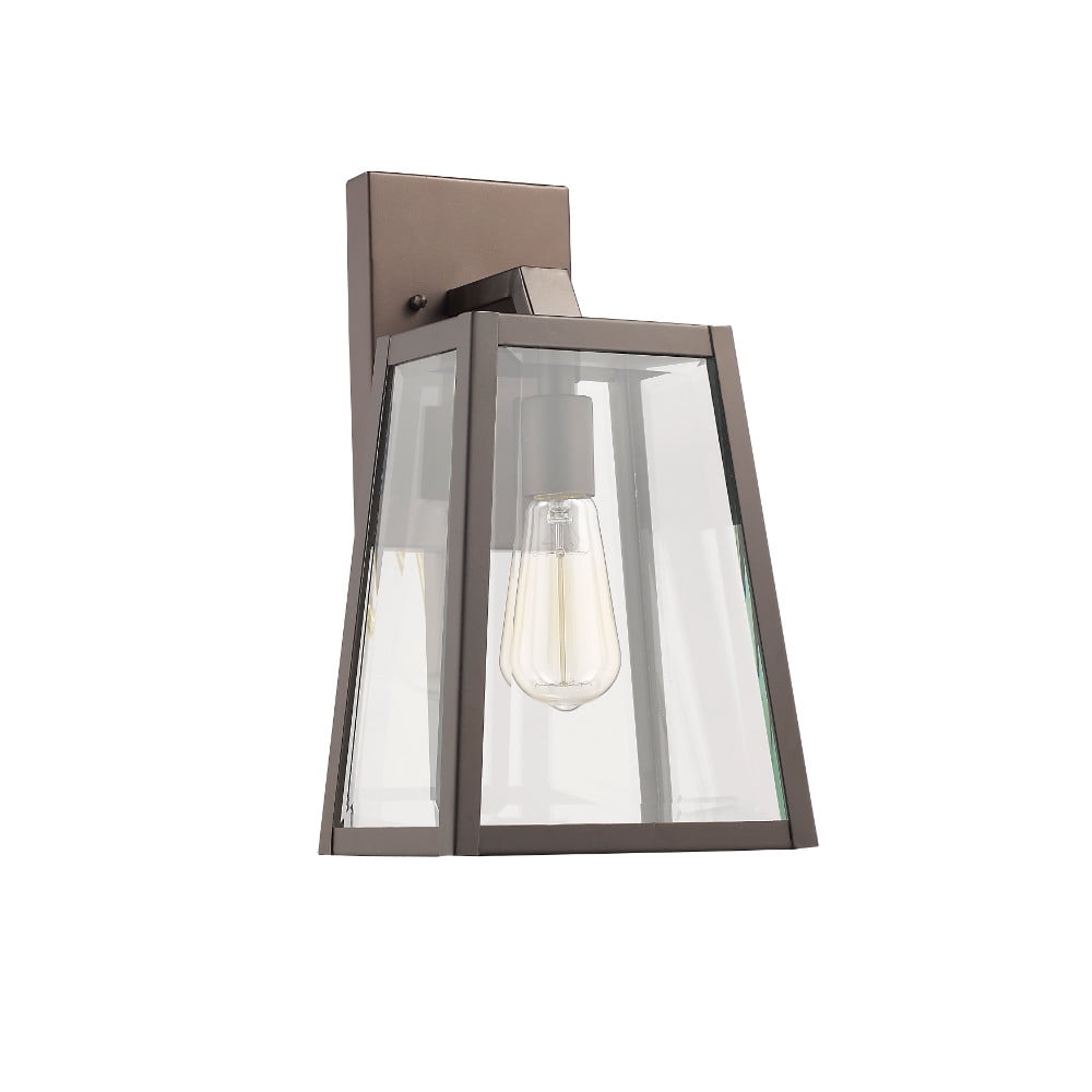 CHLOE Outdoor Wall Sconce, 1 Light, Rubbed Bronze, 14in Height, Glass, Model CH22034RB14-OD1
