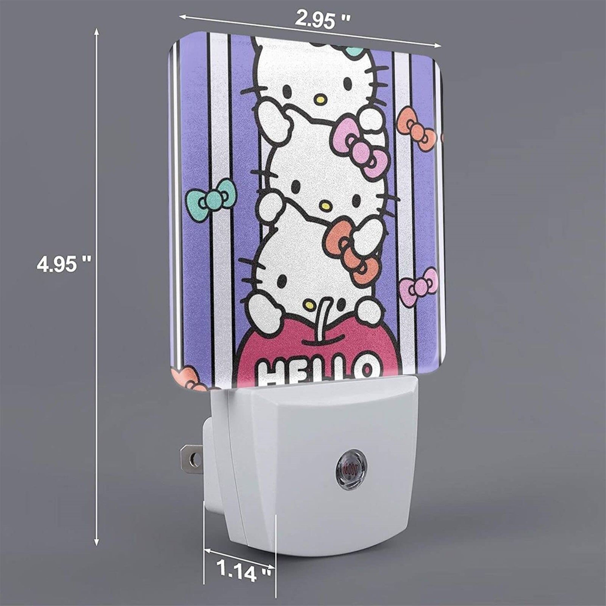Hello Kitty Happy Led Night Light Lamp With Smart Sensor Dusk To Dawn Sensor Cool White Lights For Bathroom Hallway Decor Bedroom Kids Room Kitchen Stairway 2 Pack