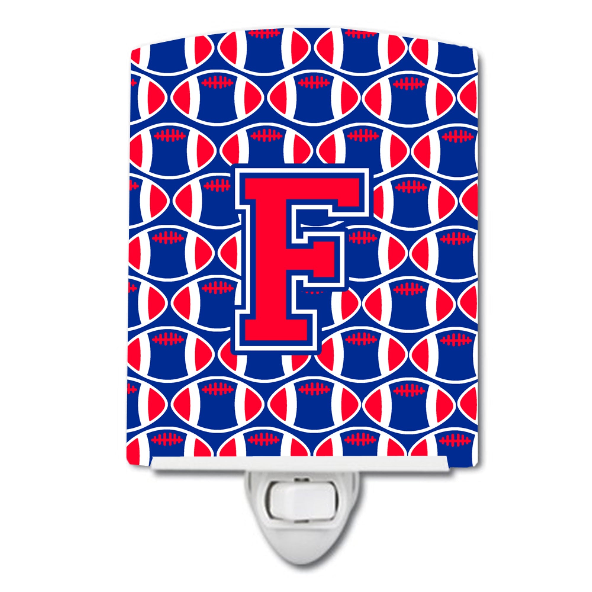  inchCarolines Treasures Yale Letter F Football Harvard Crimson Blue Night Light, 6x4, Multicolor inch