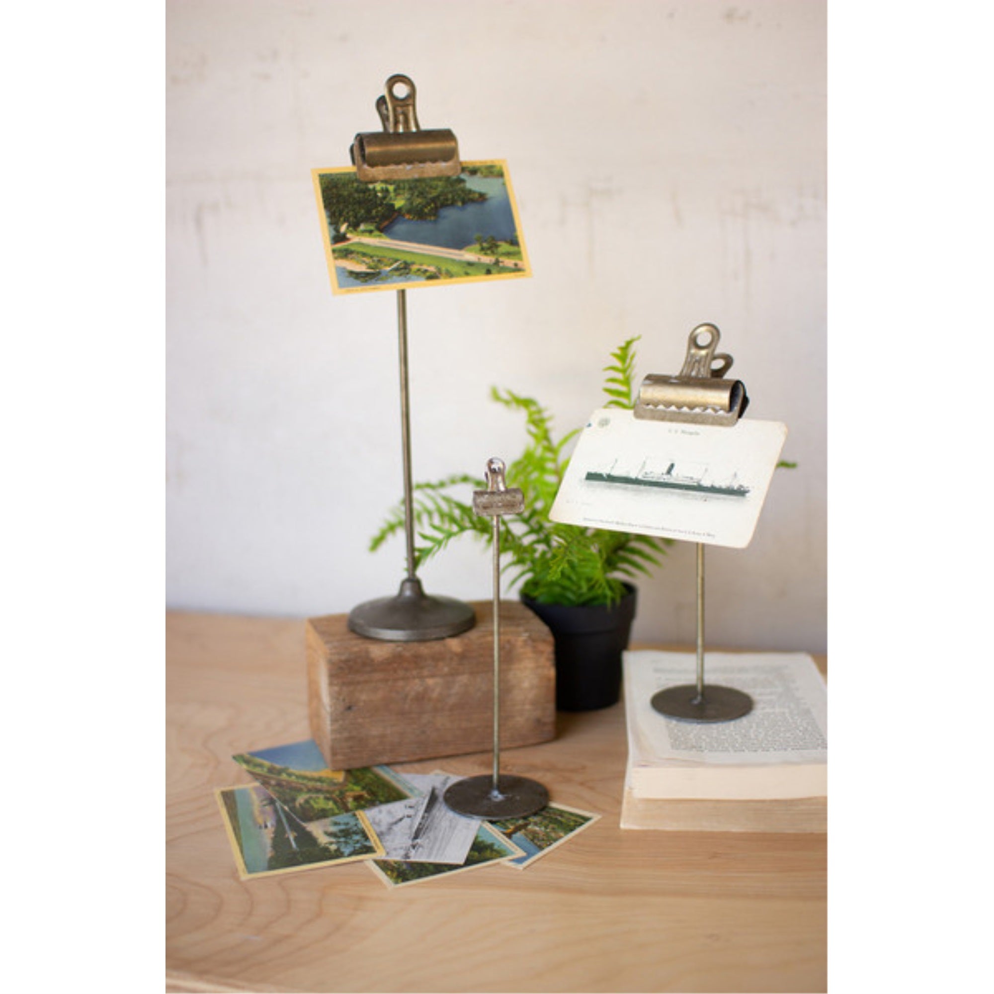 SET OF THREE METAL NOTE CLIPS