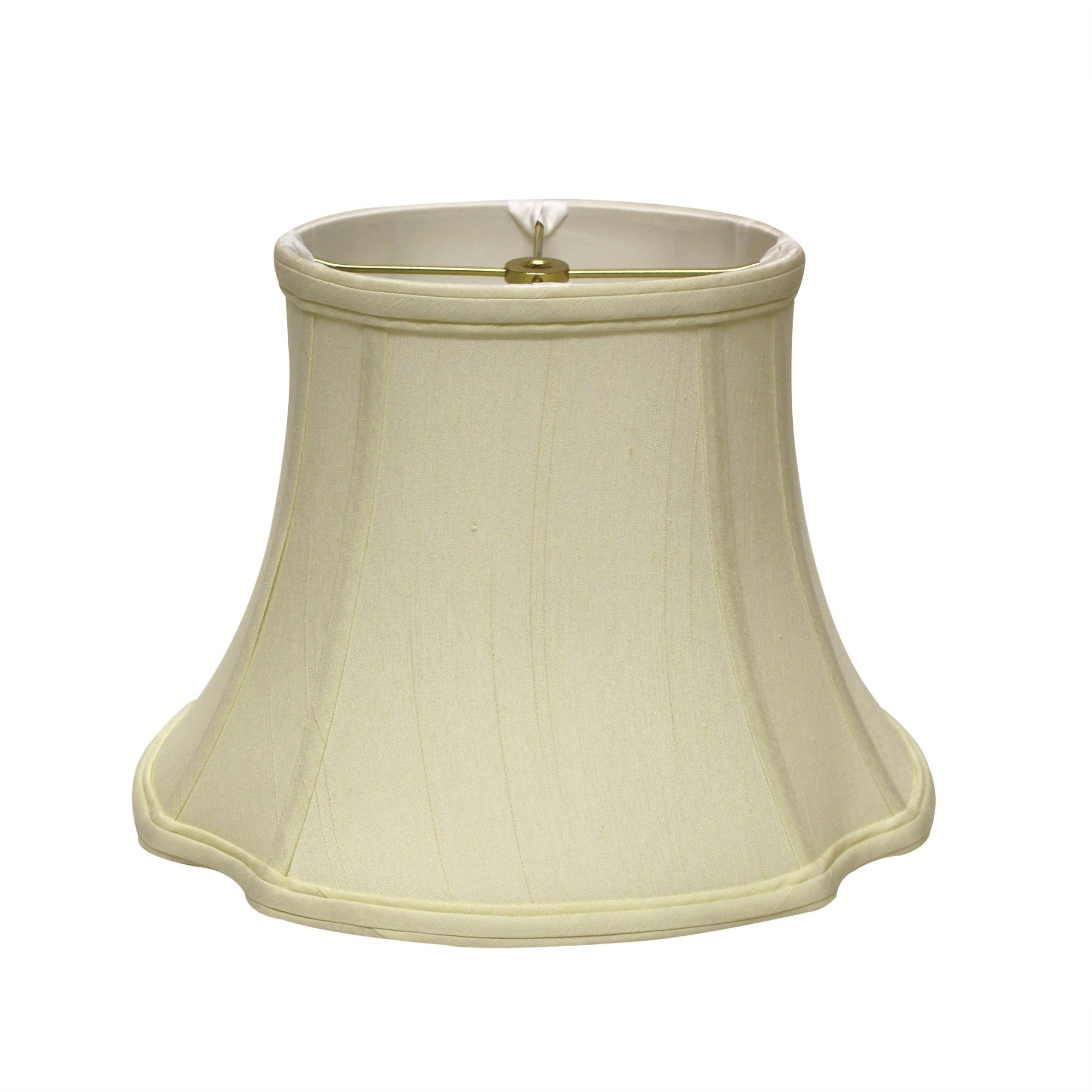 Cloth & Wire Slant Inverted Corner Oval Softback Lampshade With Washer Fitter, Egg