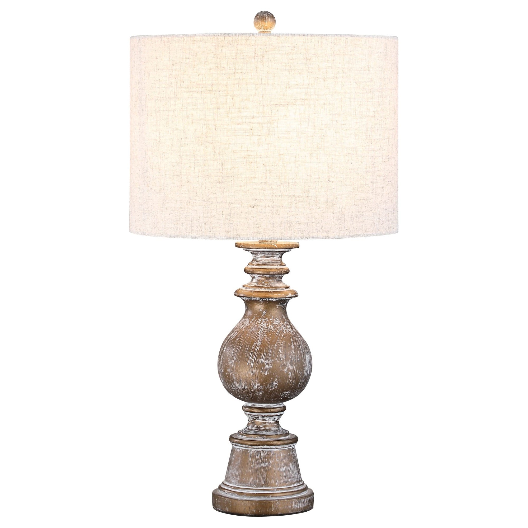 Coaster Home Furnishings Urn Table Lamp - 28 Drum Shade, Oatmeal Fabric, Antique Gold Base, 15W X 15D X 28H, Model 920