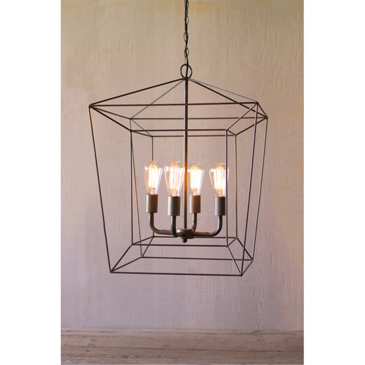 SQUARE IRON BAR PENDANT LIGHT