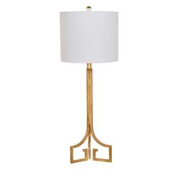 crestview cVAER874 34 in 150W Lux Metal Table Lamp - Blue & gray