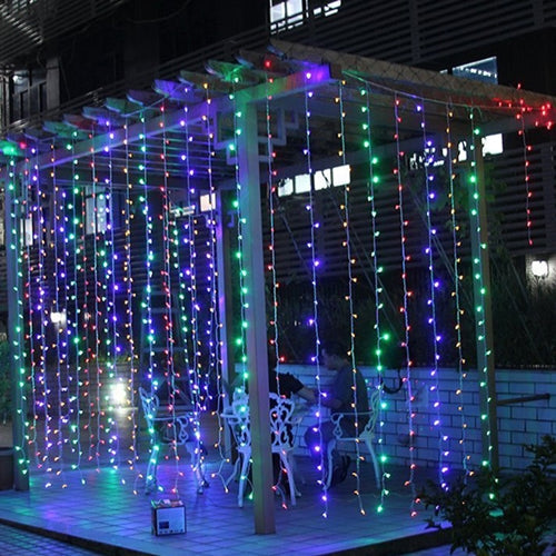 300 LED 9ft x 9ft Twinkling Curtain Lights Plug in