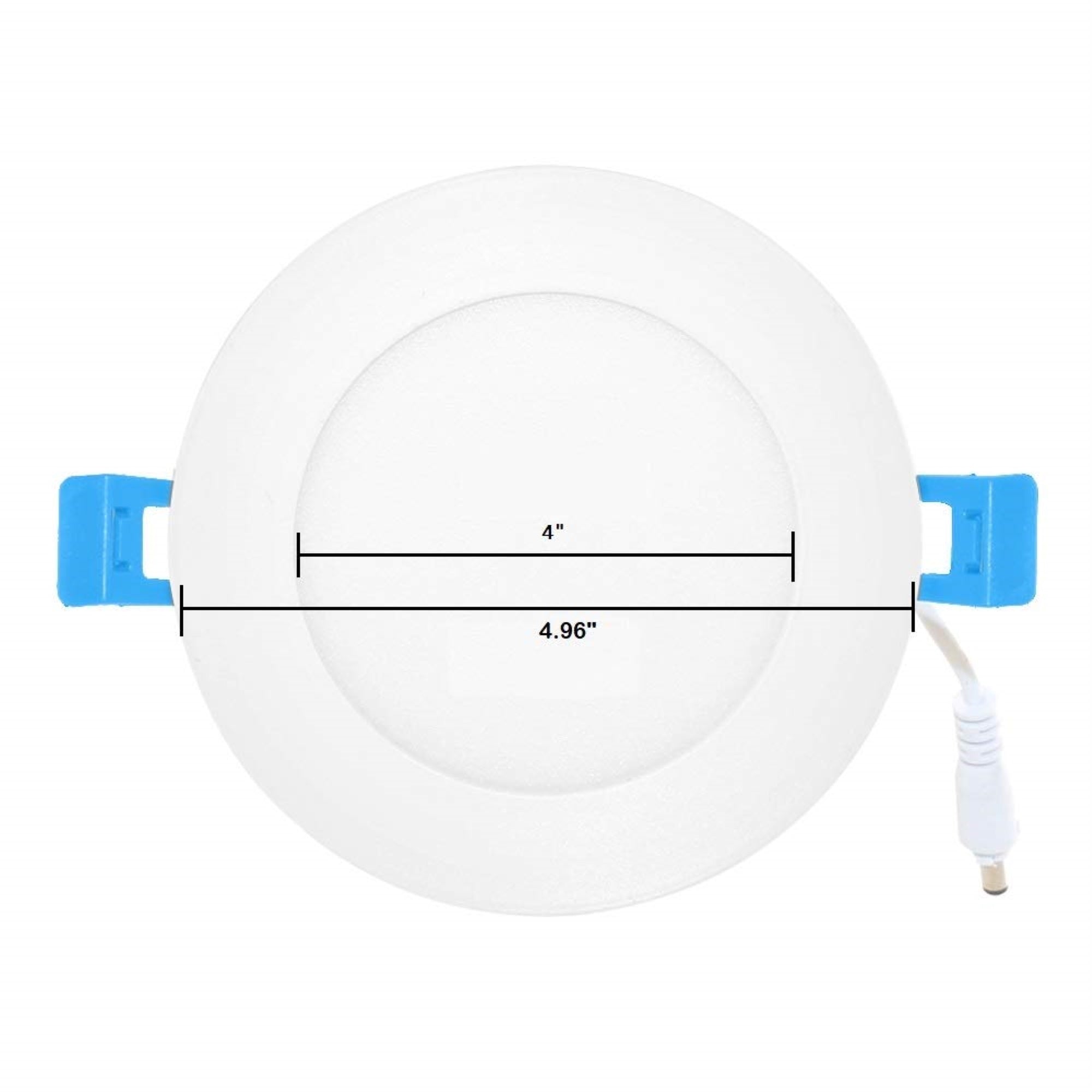 Euri Lighting DLC4S-2050e 4in Ultra-Slim Dimmable Downlight, 9W (60W Equal), 600lm, 5000K Cool White,