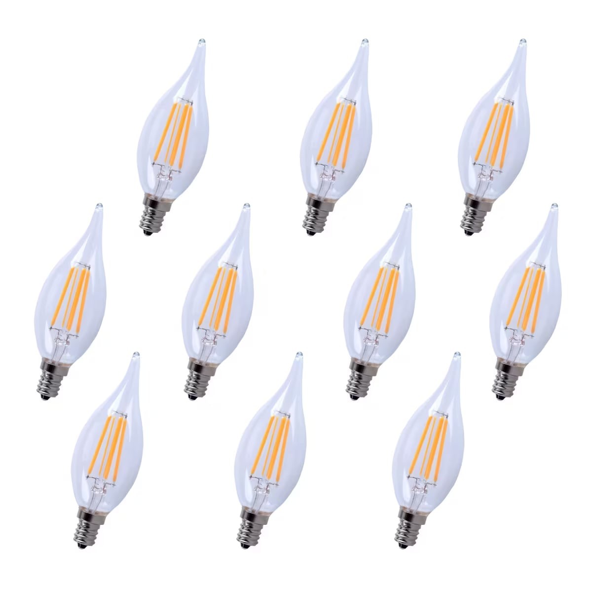 LED E12 CANDELABRA, 5000K, 300 degree, CRI80, ES, UL/CUL, 4W, 40W EQUIVALENT, 15000HRS, LM300, DIMMABLE, 2 YEARS WARRANTY, INPUT