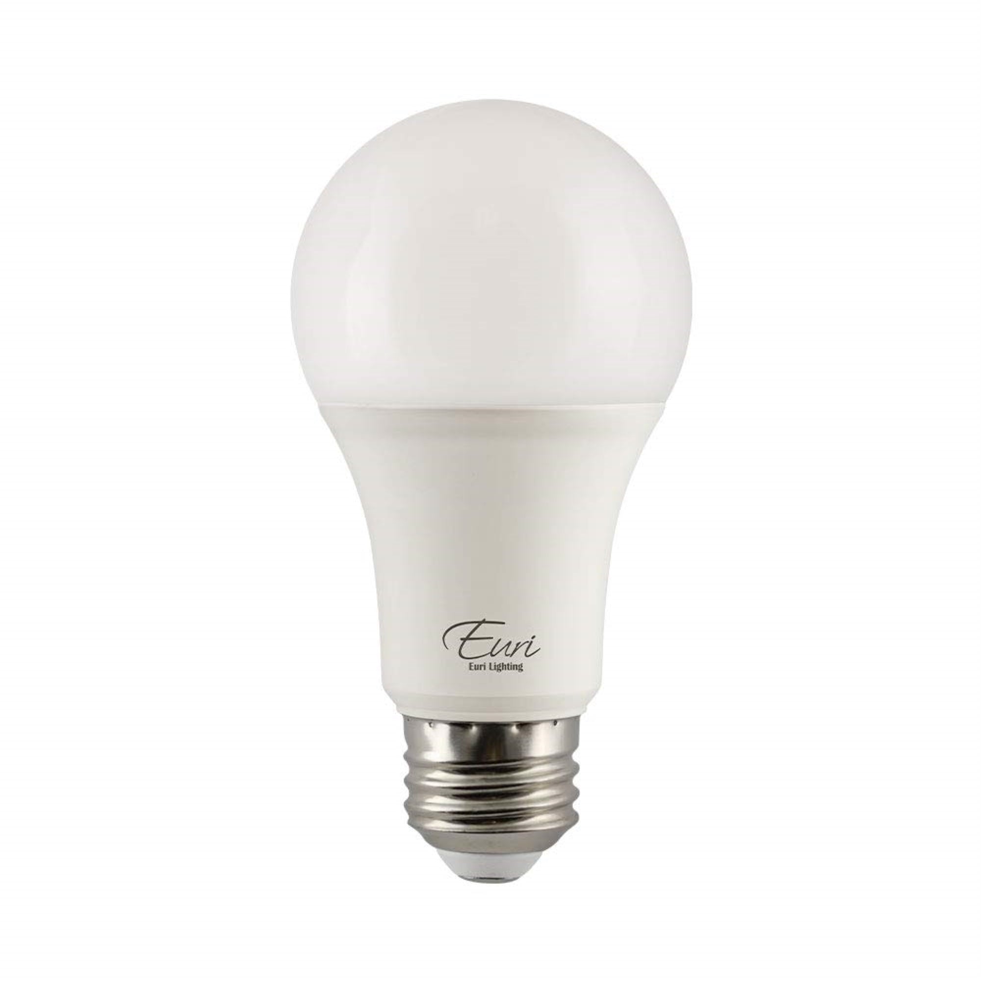 Euri Lighting EA19-15W2040e, LED A19 15W (100W Equivalent), 1600lm, Dimmable, 4000K (Bright White) E26 Base, Fully Enclosed Rate