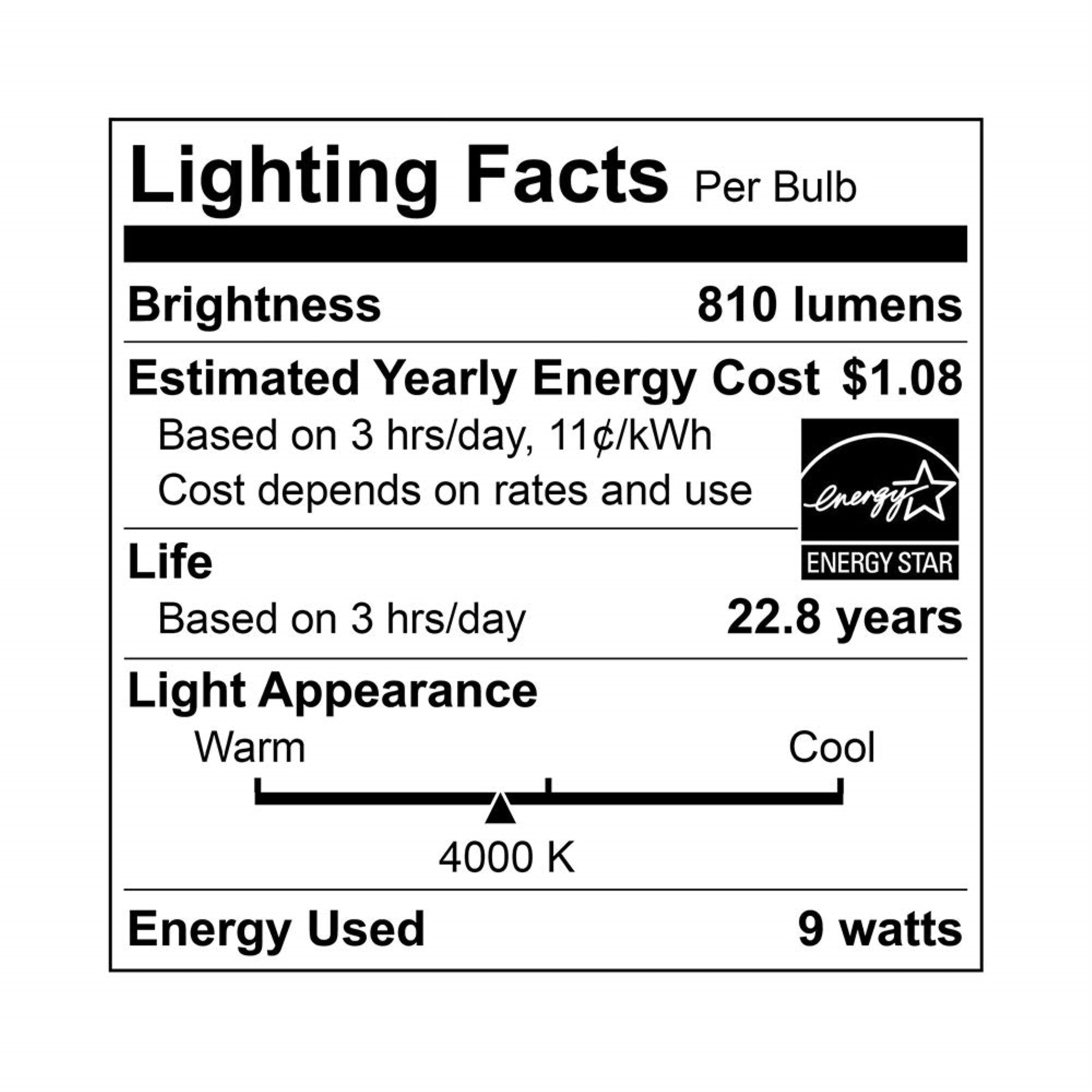 Euri Lighting Dimmable LED BR30 Bulb 9W (65W Equiv) Bright White 4000K 810lm E26 Base Model EB30-9W5040CEC