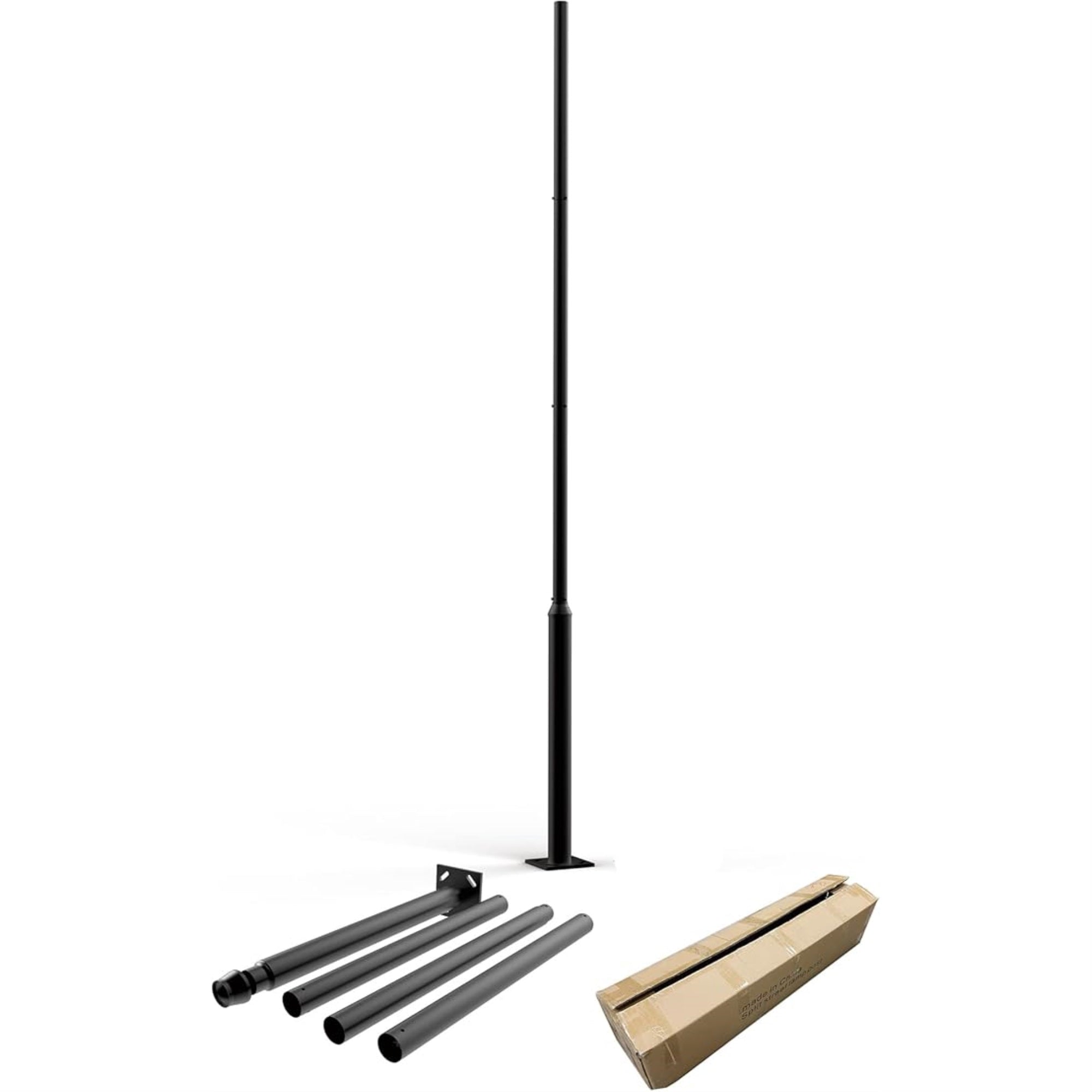 3 IN. UP TO 13 FT. BLACK OUTDOOR UNIVERSAL METAL LIGHT POST POLE