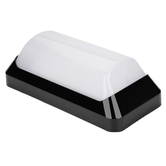 Esenlite 12W Outdoor/Indoor Led Security Light, Dusk To Dawn, Waterproof Ip65, Black