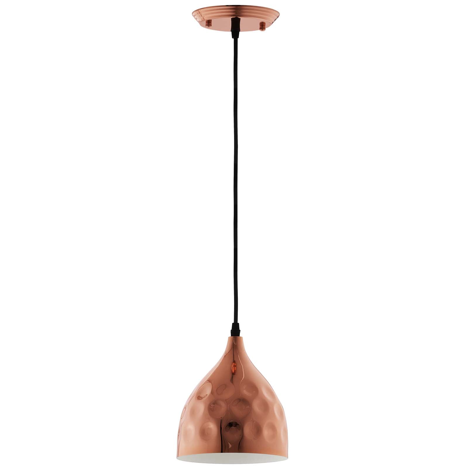 Dimple 6.5 inch BellShaped Rose Gold Pendant Light 