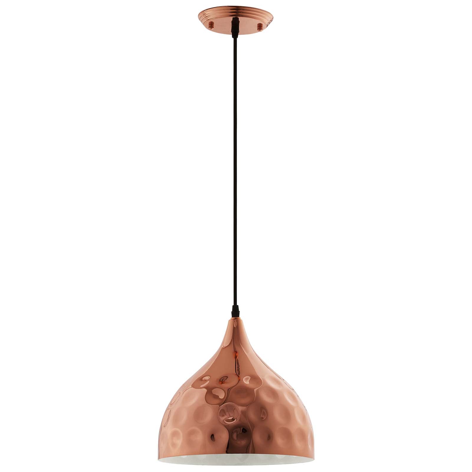Dimple 11 inch BellShaped Rose Gold Pendant Light 