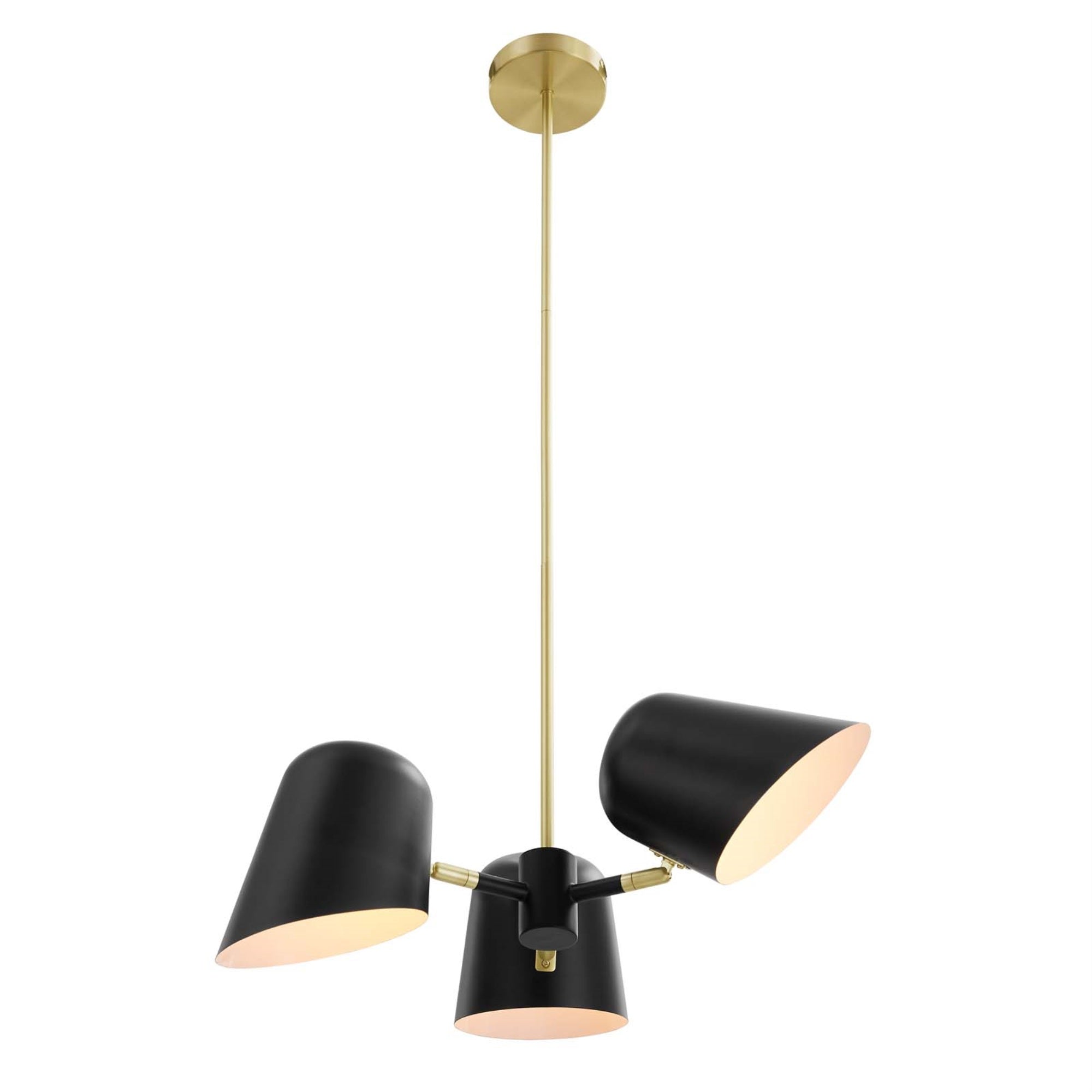 Modway Briana Chandelier Metal 25.5inD x 25.5inW x 64.5inH Black Model EEI-5301-BLK