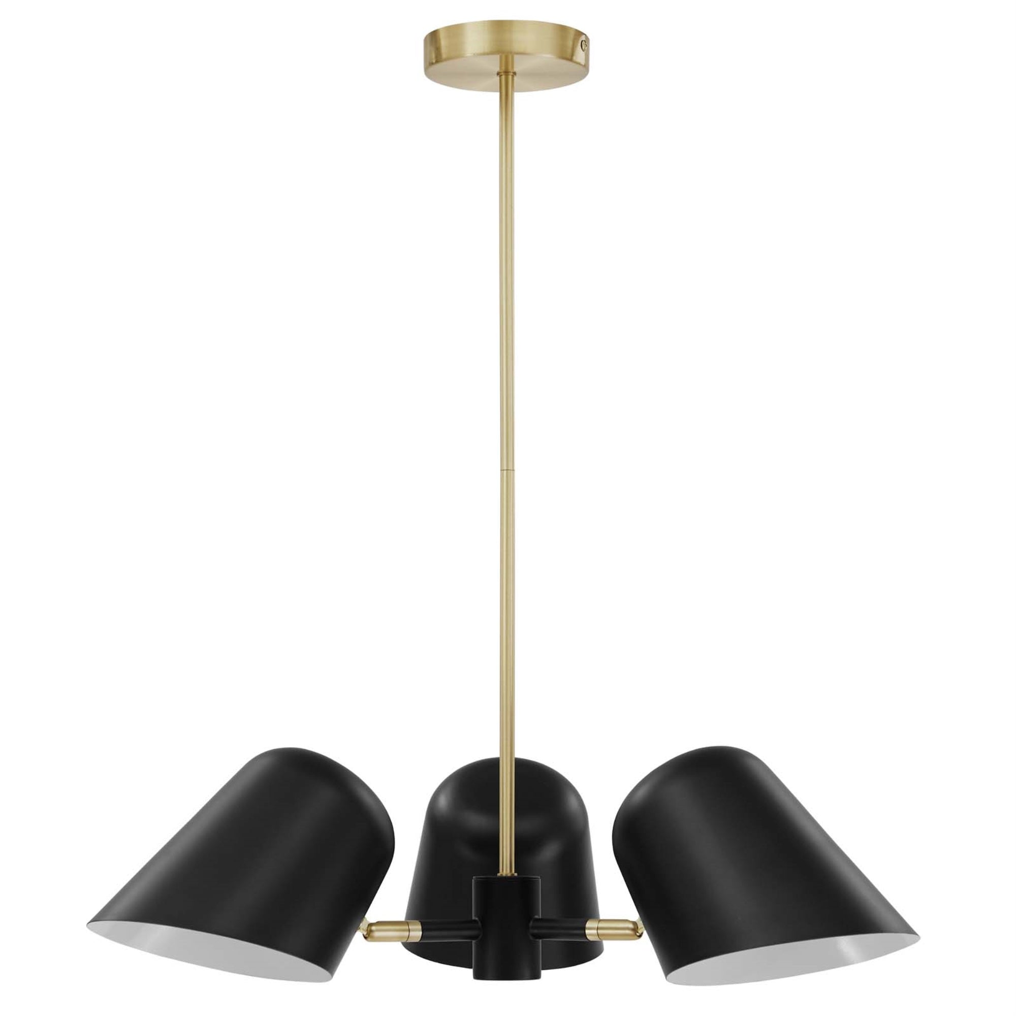 Modway Briana Chandelier Metal 25.5inD x 25.5inW x 64.5inH Black Model EEI-5301-BLK
