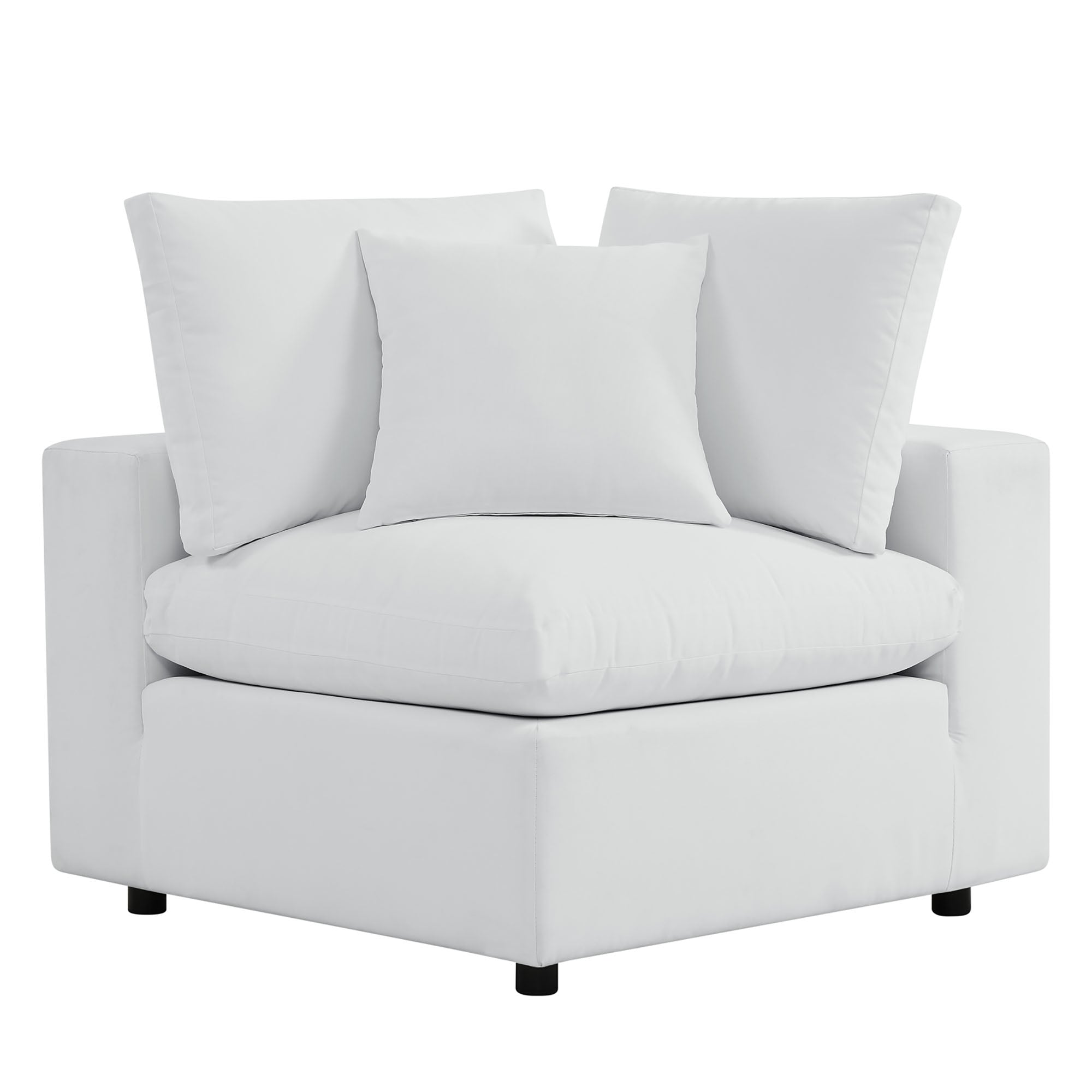 Commix Outdoor Patio Sectional Sofa – 5-Piece White Sunbrella® Edition by Patio Elegance