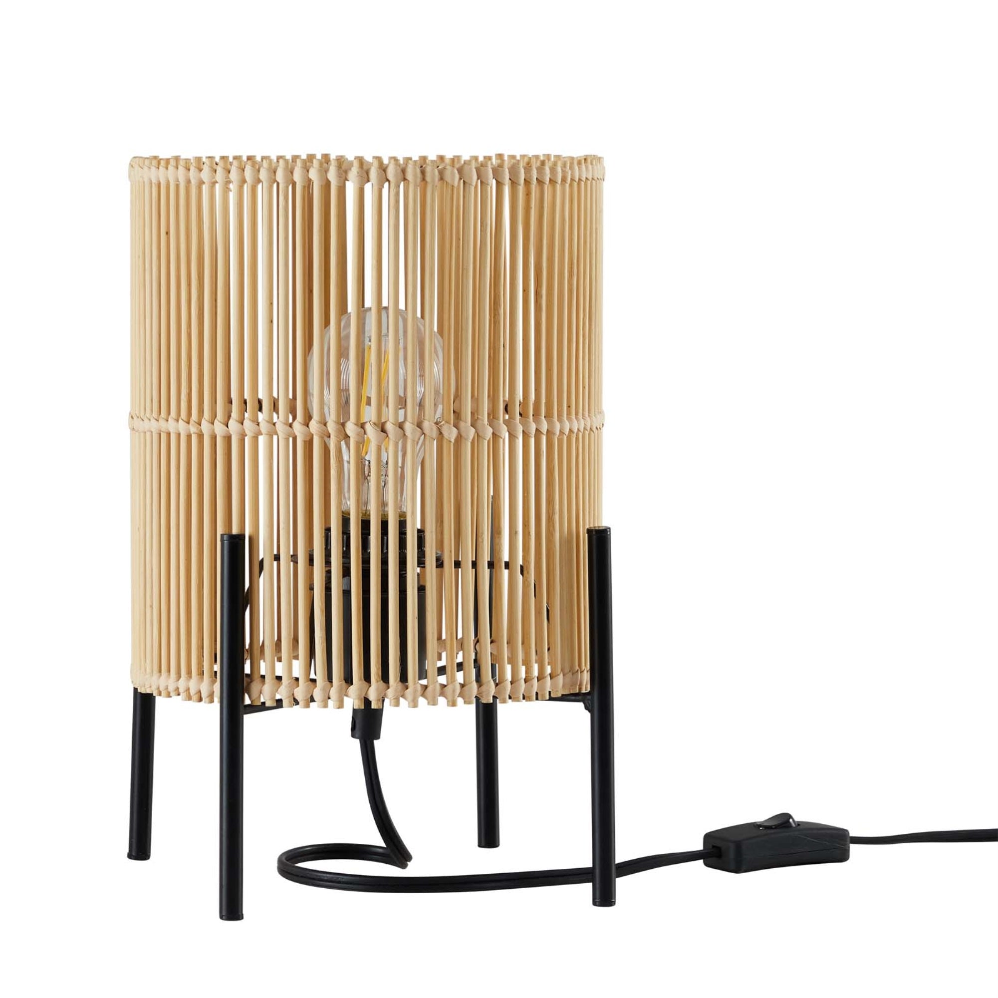 Modway Casen Table Lamp - 1-Light Modern Design, Bamboo/Metal, Natural Color, Model EEI-5610-NAT