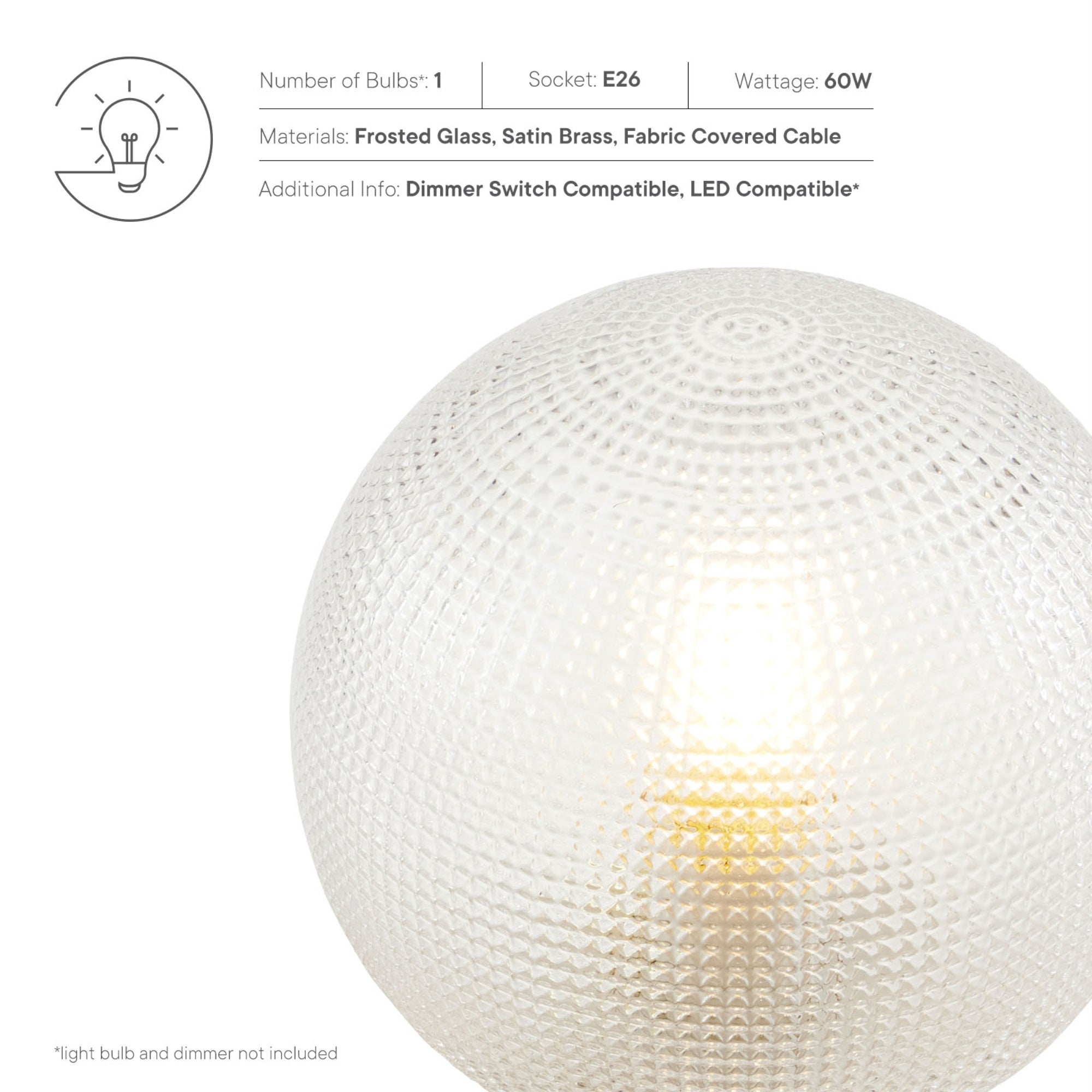 Modway Destiny 1-Light Modern Glass Table Lamp In Satin Brass