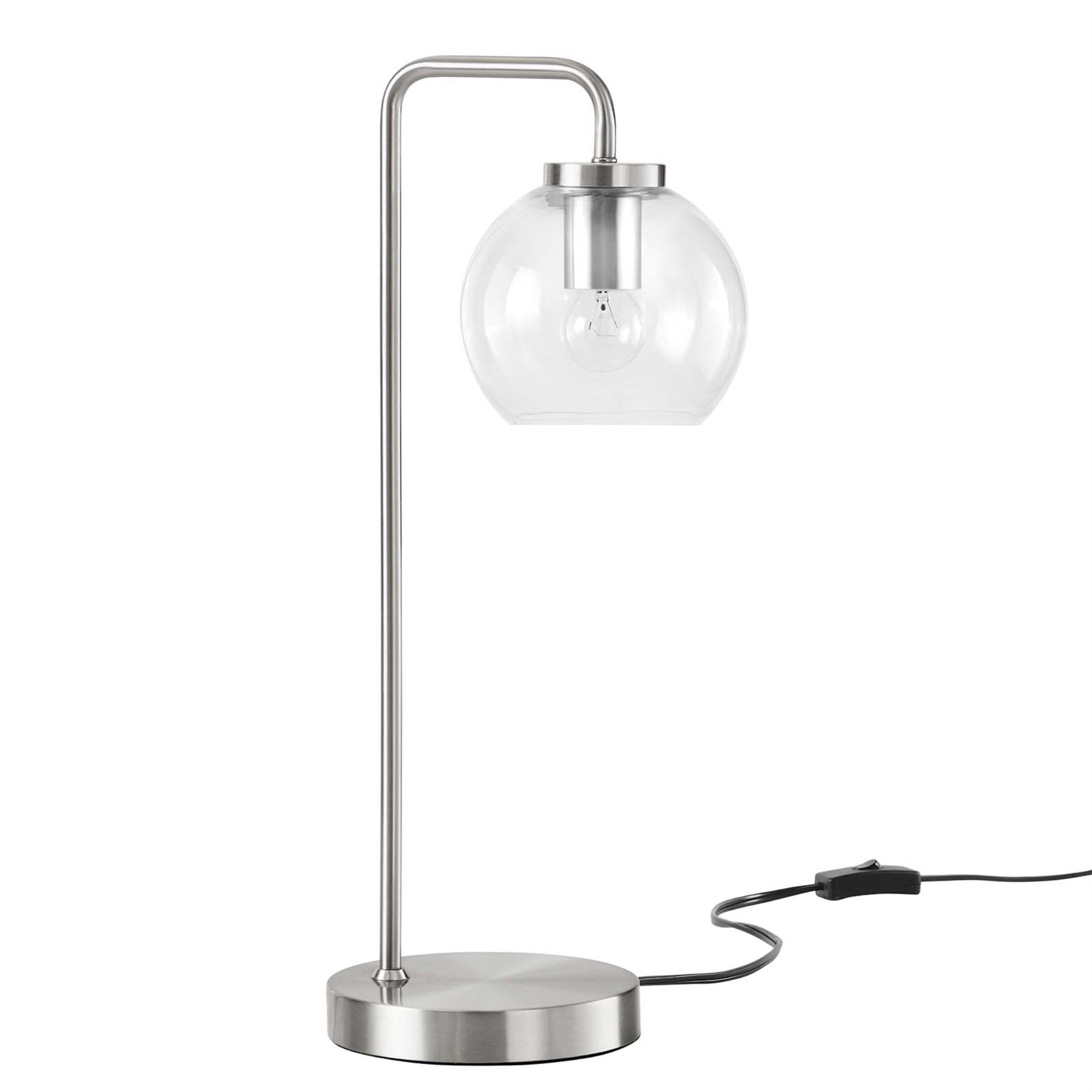 Modway Silo Table Lamp - 1-Light, Glass/Metal, Satin Nickel, Model EEI-5617-SNL