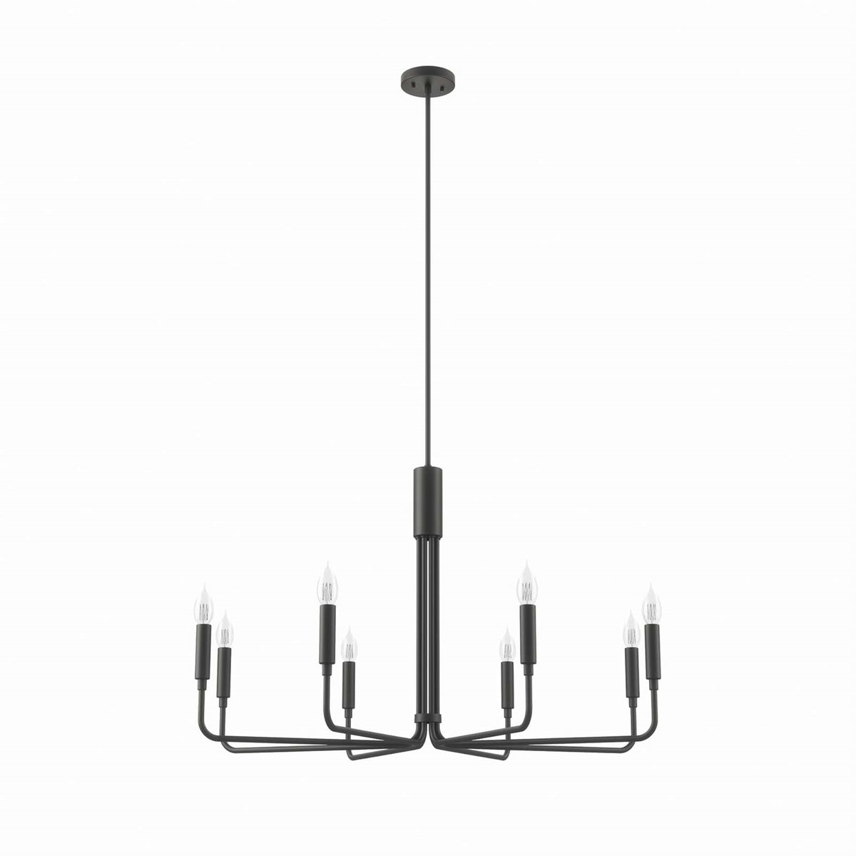 Ergode 8-Light Chandelier | Exquisite Design | Sloped Ceiling Compatible | ETL Listed for Damp Locations | Height-Adjustable | P