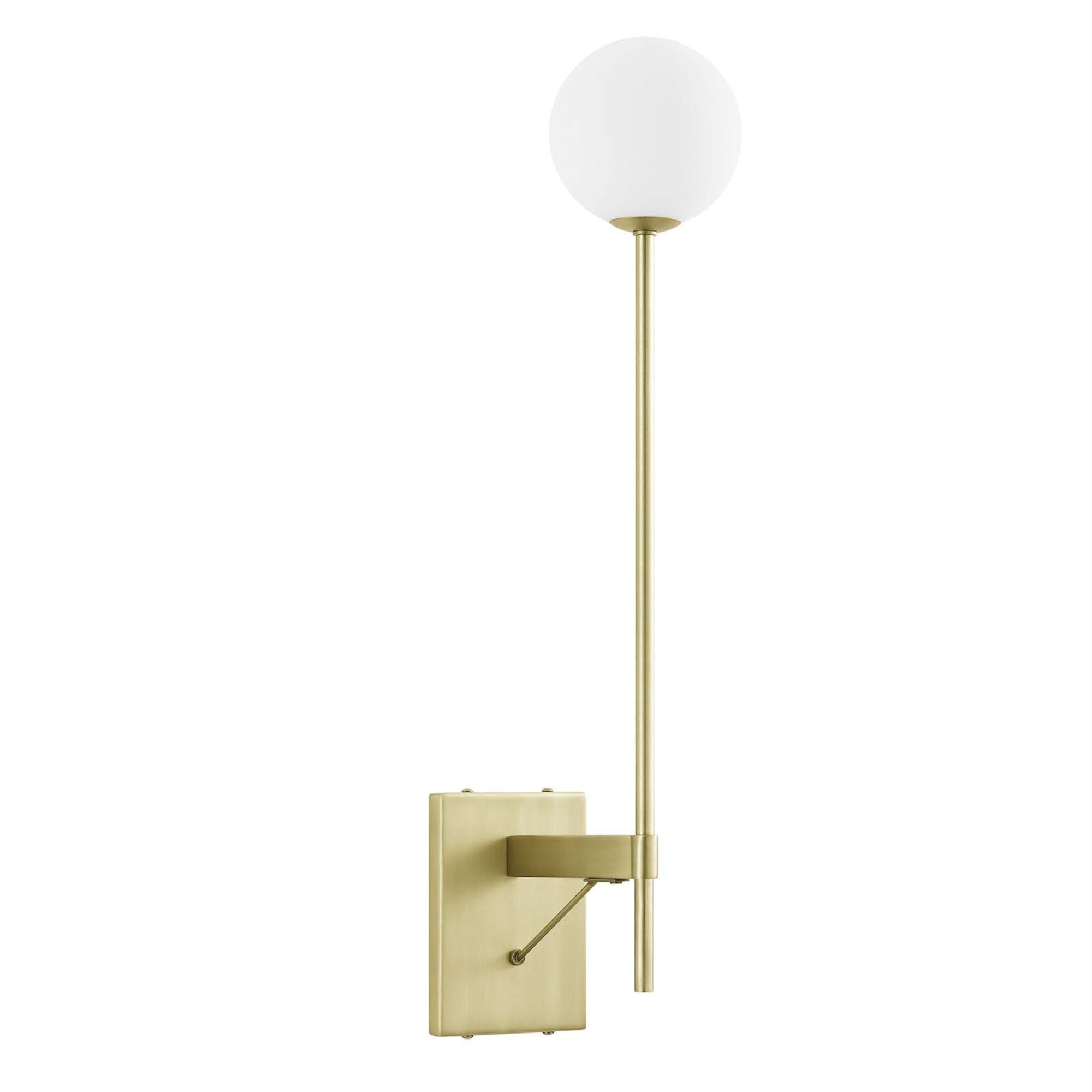 Modway Riva Wall Sconce, Satin Brass, Metal, Model EEI-6533-SBR