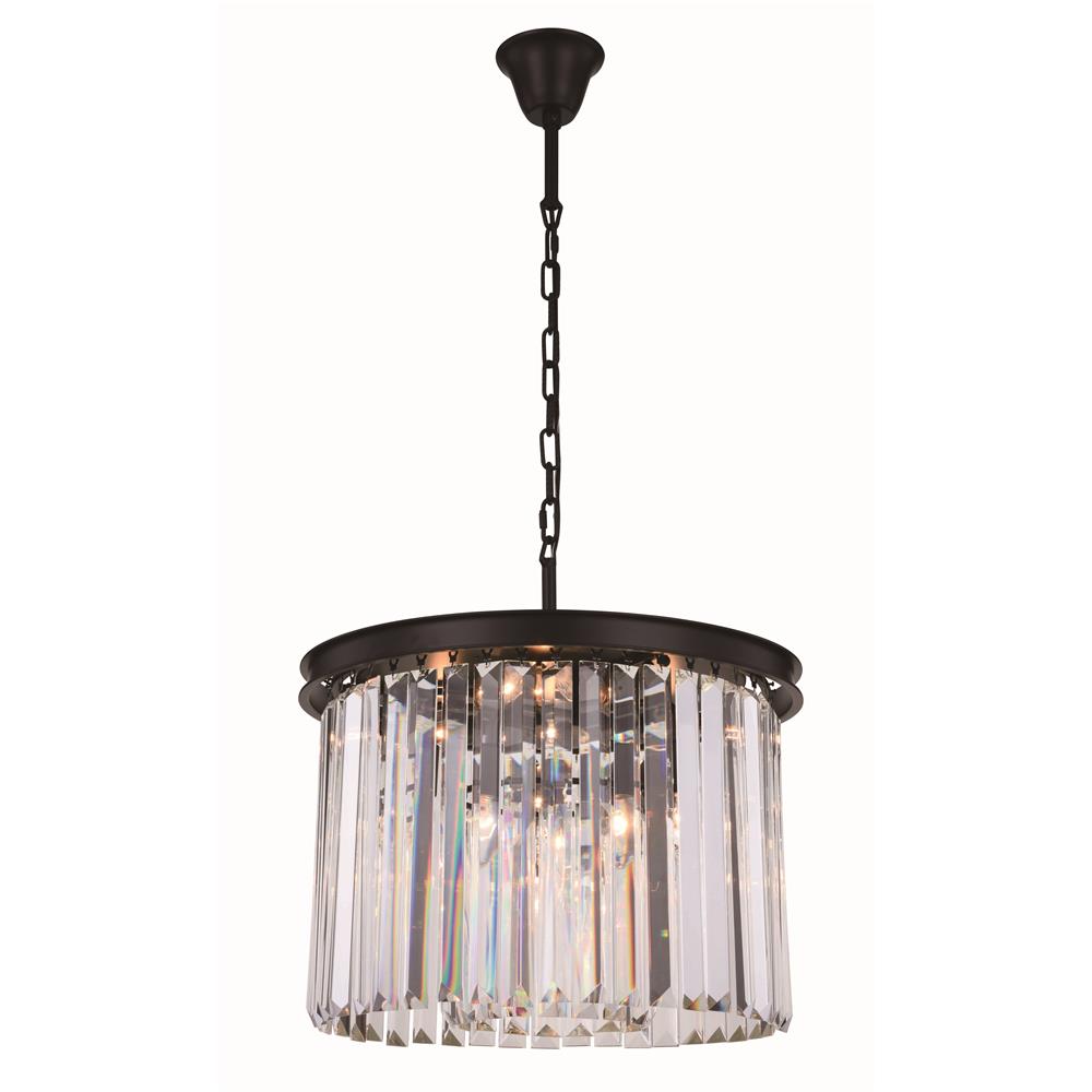 Elegant Lighting 1238D20Mb-Rc 135 X 20 In Sydney 6 Light Matte Black Pendant