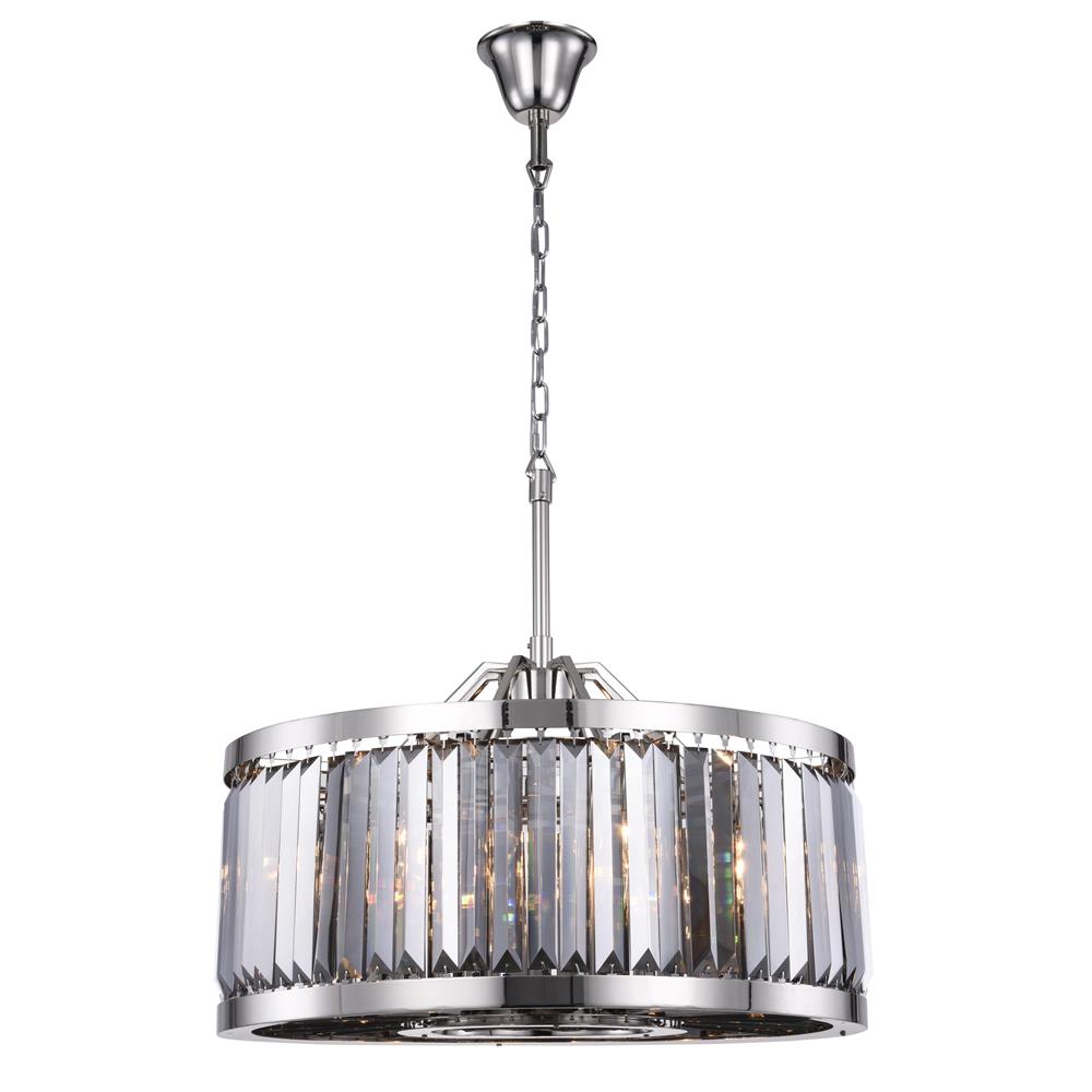 Elegant Lighting 1233D28PN-SS-Rc 155 x 28 in chelsea 8 Light Polished Nickel chandelier