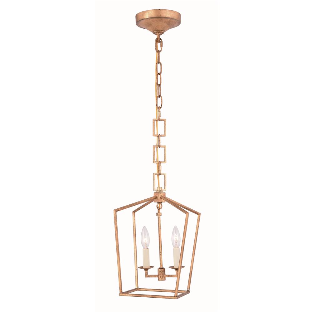 Elegant Lighting 1512D9gI 155 x 95 x 95 in Denmark 2 light golden Iron Pendant