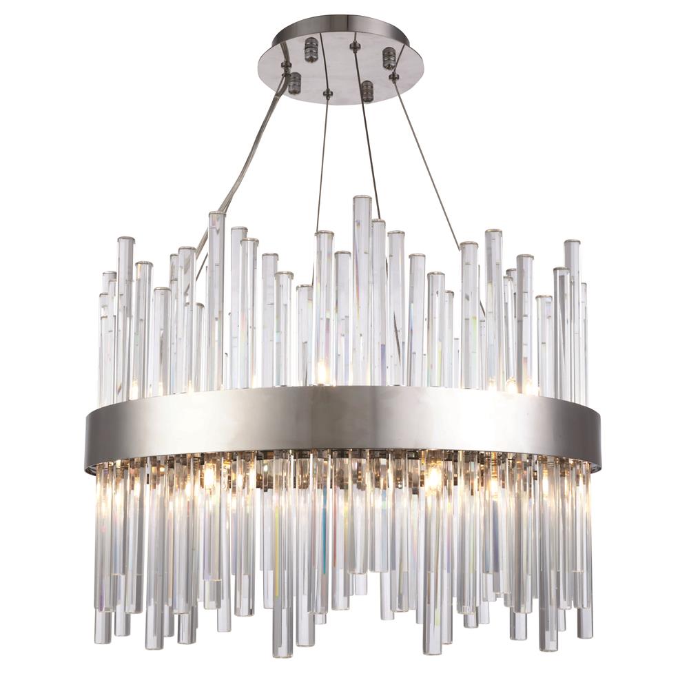 Elegant Lighting 14 Light Chrome Chandelier, Clear Royal Cut Crystal, 14inx20inx20in, Silver, Model 3000D20C