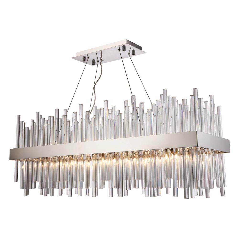 Elegant Lighting 20 Light Chandelier Clear Crystal 14x36x12 in Silver Model 3000G36C