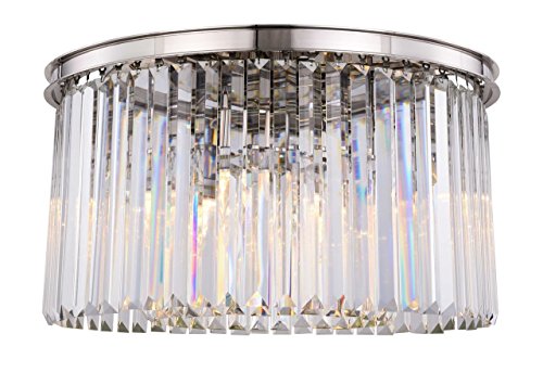 Urban classic 1238F26PN-Rc Sydney 8 Light Flush Mount Royal cut crystals - Polished Nickel