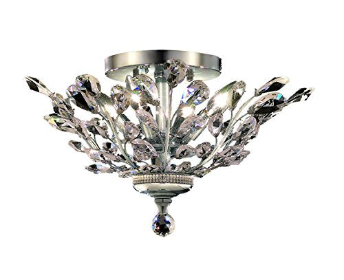 Elegant Lighting V2011F20c-Rc Orchid 4 Light Flush Mount  Royal cut crystals - chrome