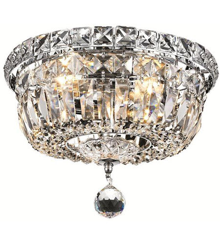 Living District LD2528F10c 10 in Wiley 4 Lights Flush Mount ceiling Light  chrome