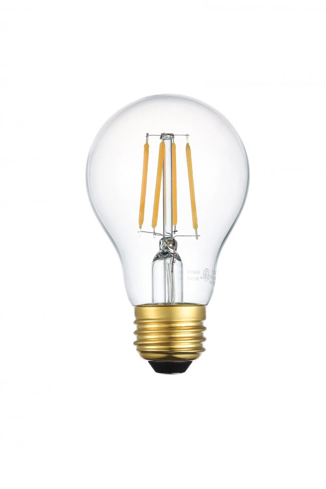 Elitco Lighting Led 3000K Nostalgic Filament 6 Watts 600 Lumens A19 Light Bulb (Pack Of 6)