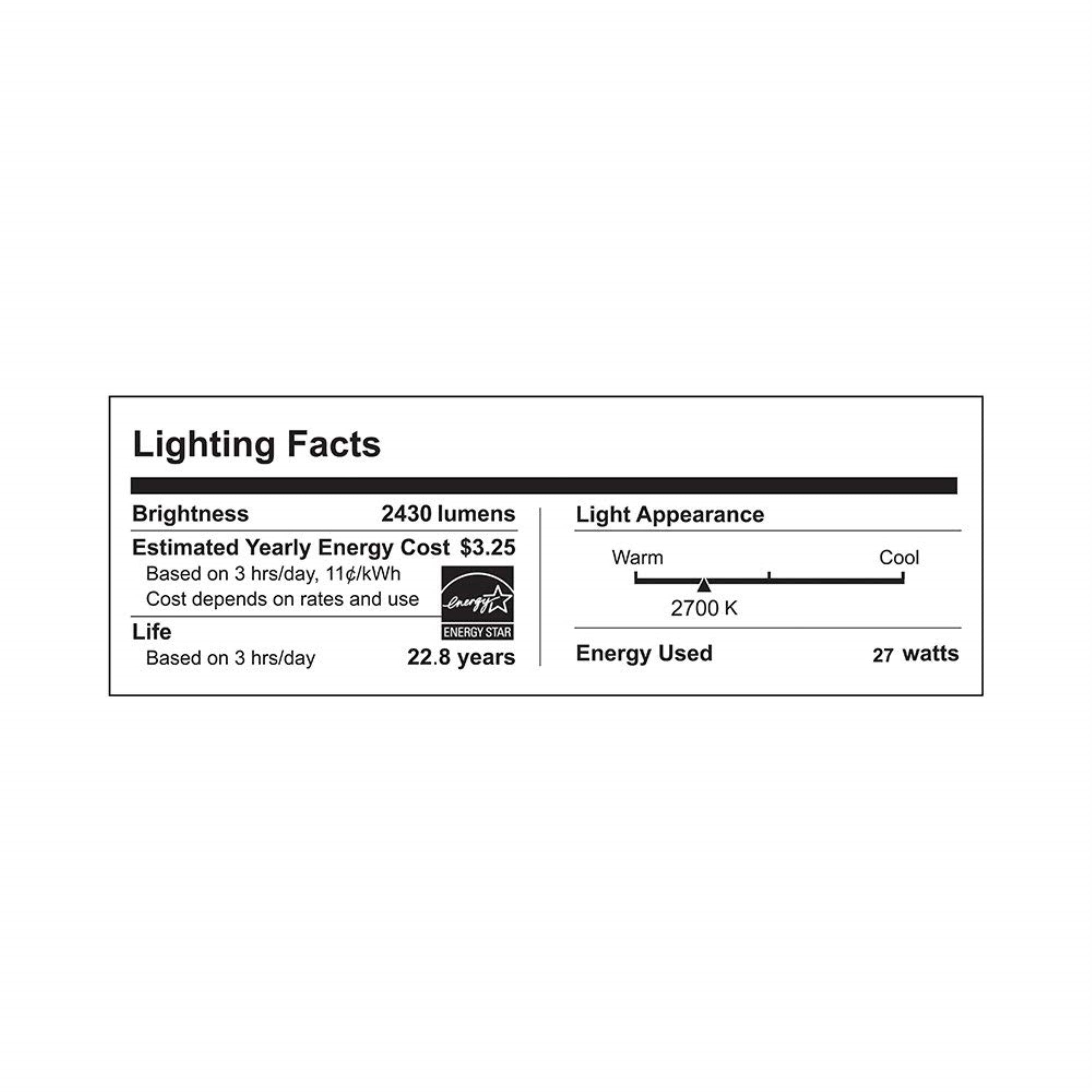 Euri Lighting 2FT Vanity Fixture EIN-VL48WH-1020cec, 27W, 2430lm, 2700K, Dimmable, Damp Rated, White Housing