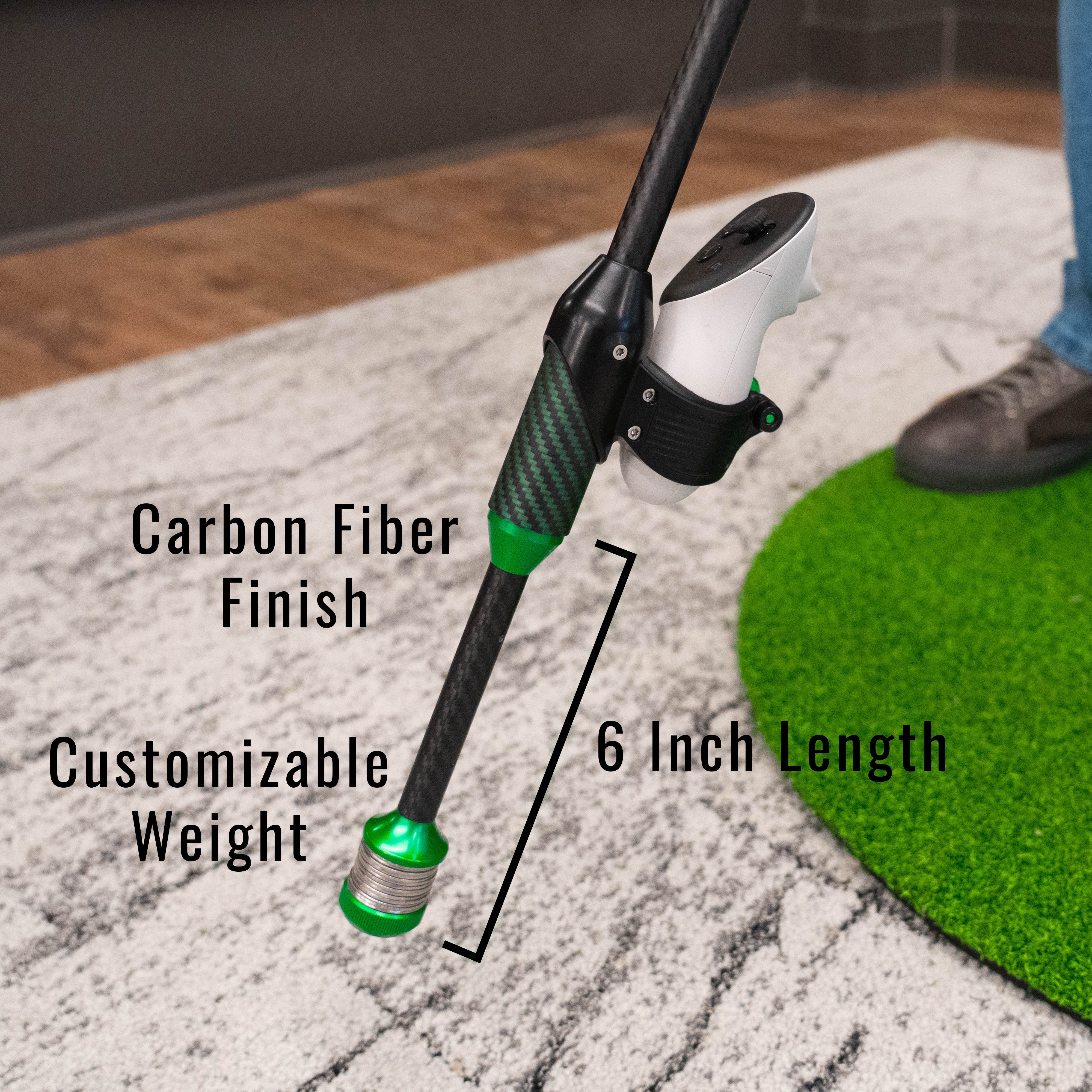 DriVR Elite Chrome - Stepped Steel Weighted Golf Club  - Compatible with Quest 2, 3/3s, and Pro