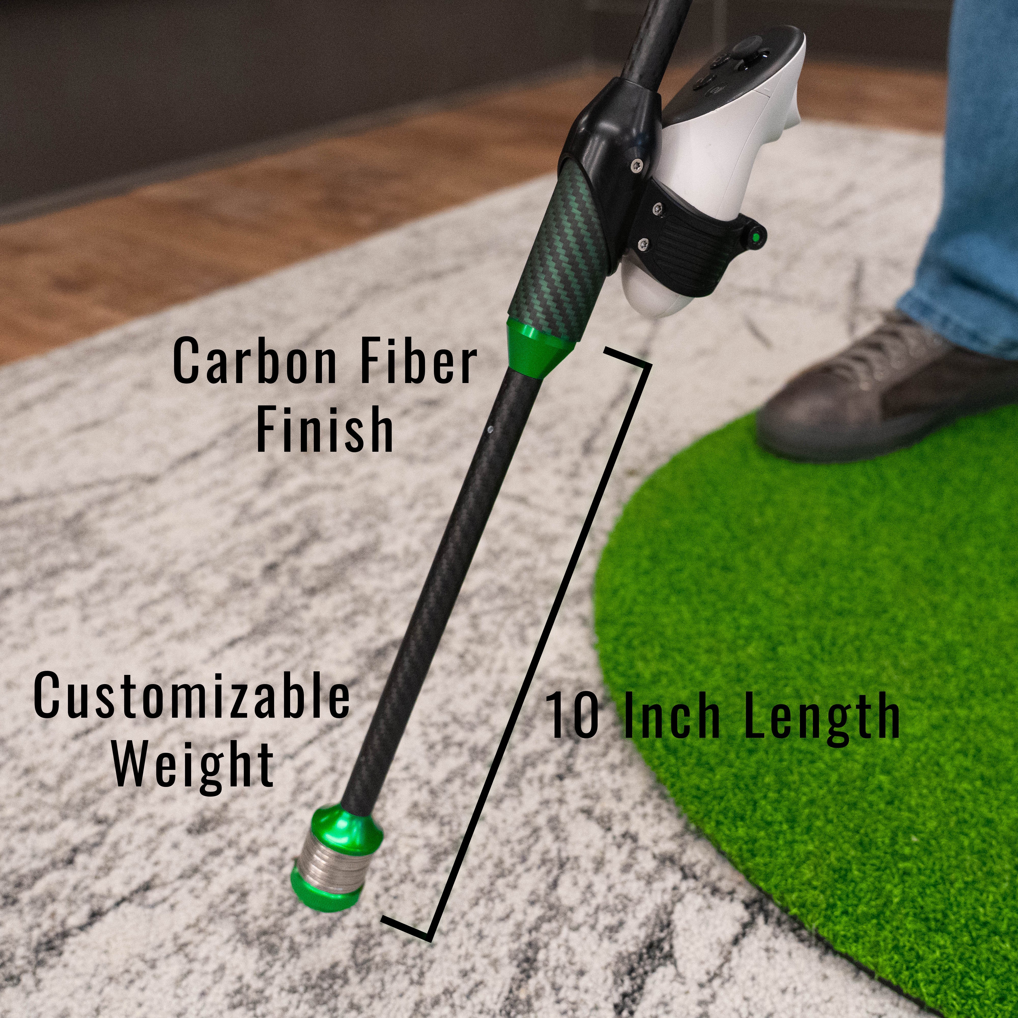 DriVR Elite Chrome - Stepped Steel Weighted Golf Club  - Compatible with Quest 2, 3/3s, and Pro