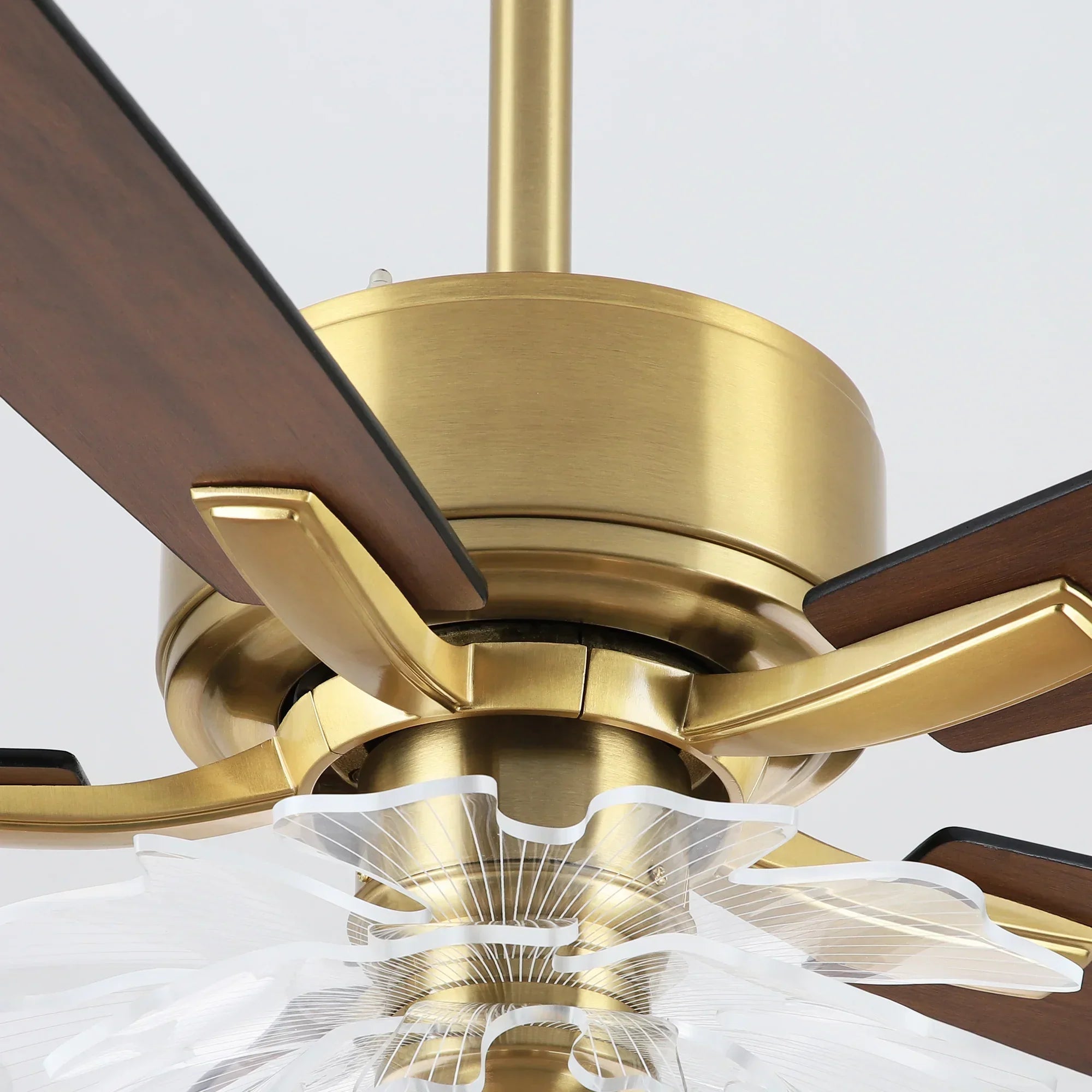 52 Inch Rory Modern Downrod Mount LED Ceiling Fan with Remote Control