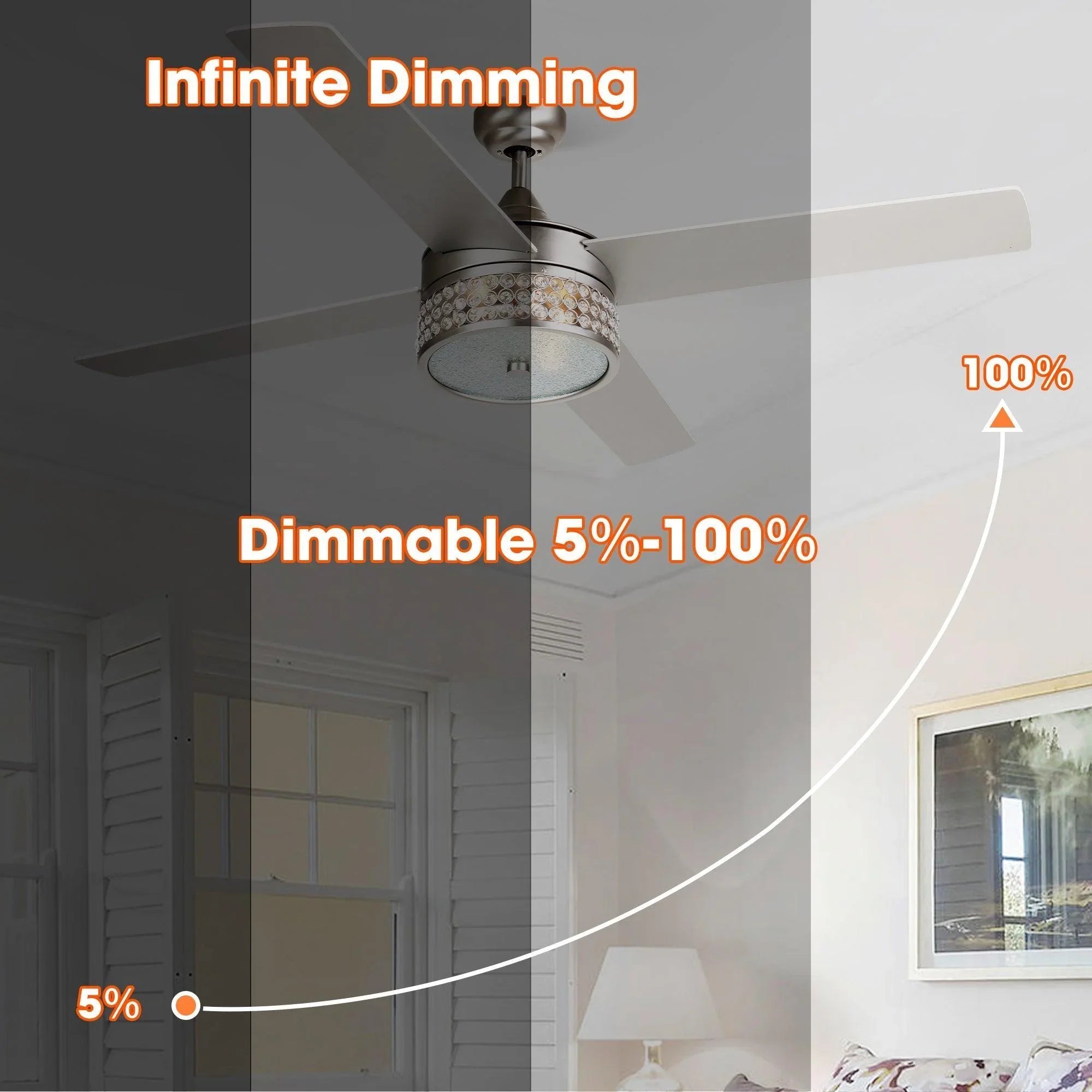 52" Cason Modern Downrod Mount Reversible Ceiling Fan with Lighting and Remote Control