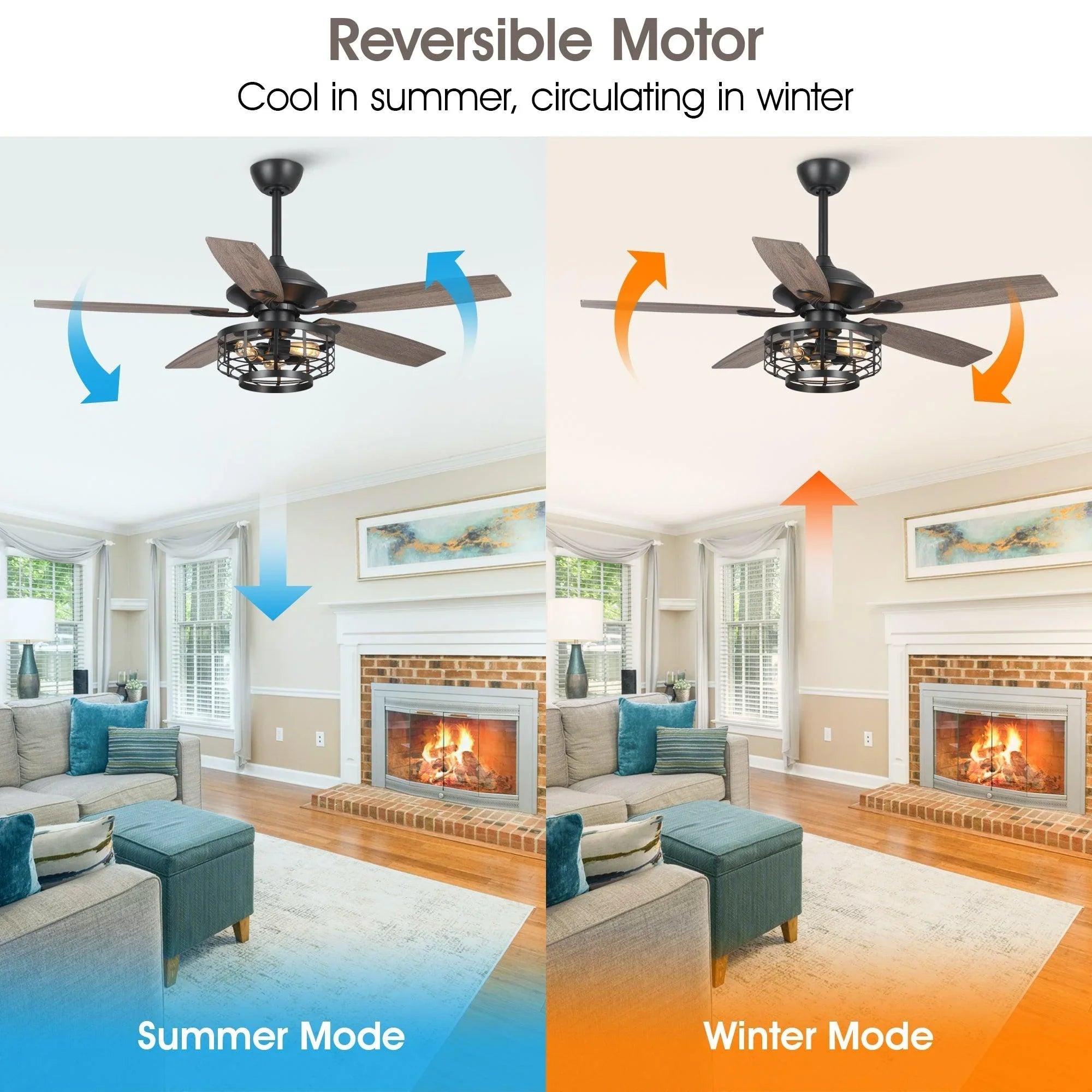 52" Paquette In Indoor Matte Black Industrial Ceiling Fan with Remote Control and Light Kit