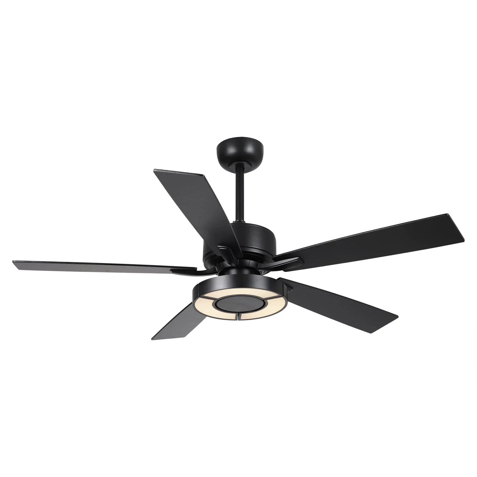 52" Vendome Industrial Downrod Mount Reversible Ceiling Fan with Lighting and Remote Control
