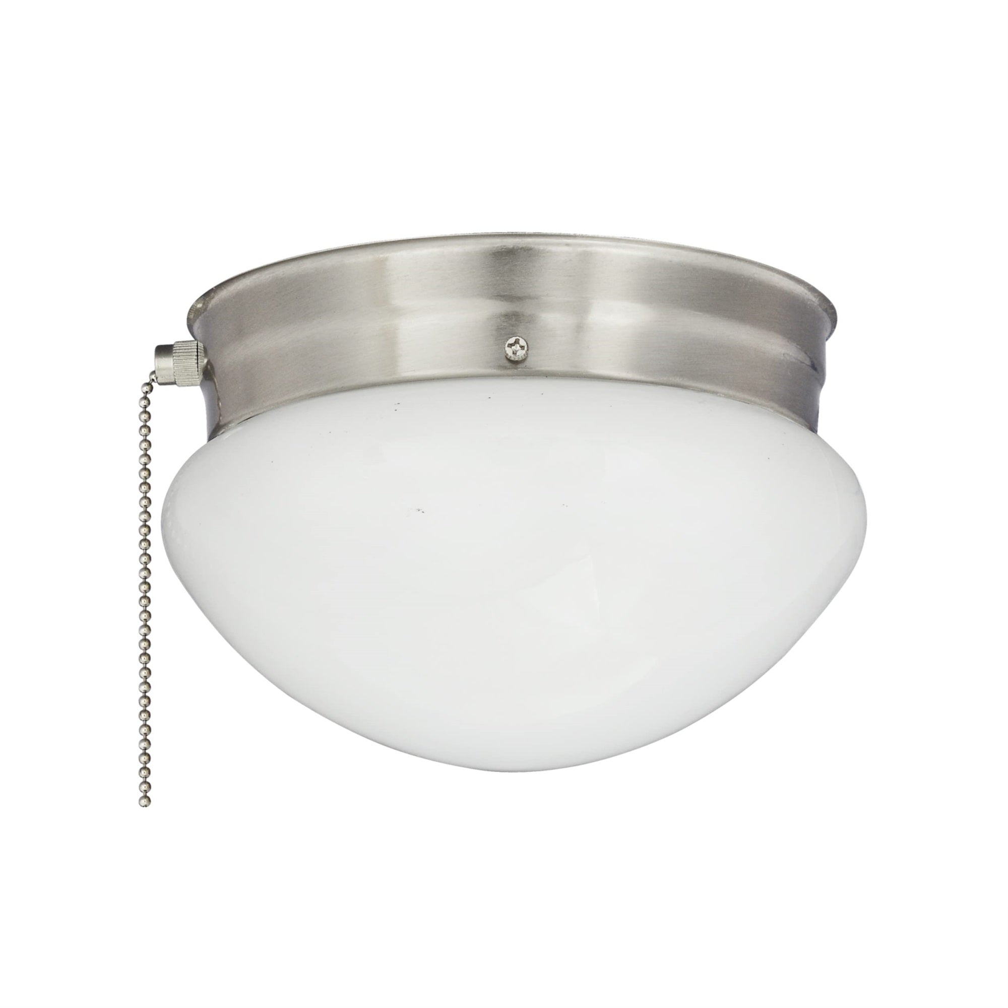 Miseno Ml14297 1 Light 8" Wide Flush Mount Bowl Ceiling Fixture With Pull Chain - Brushed Nickel