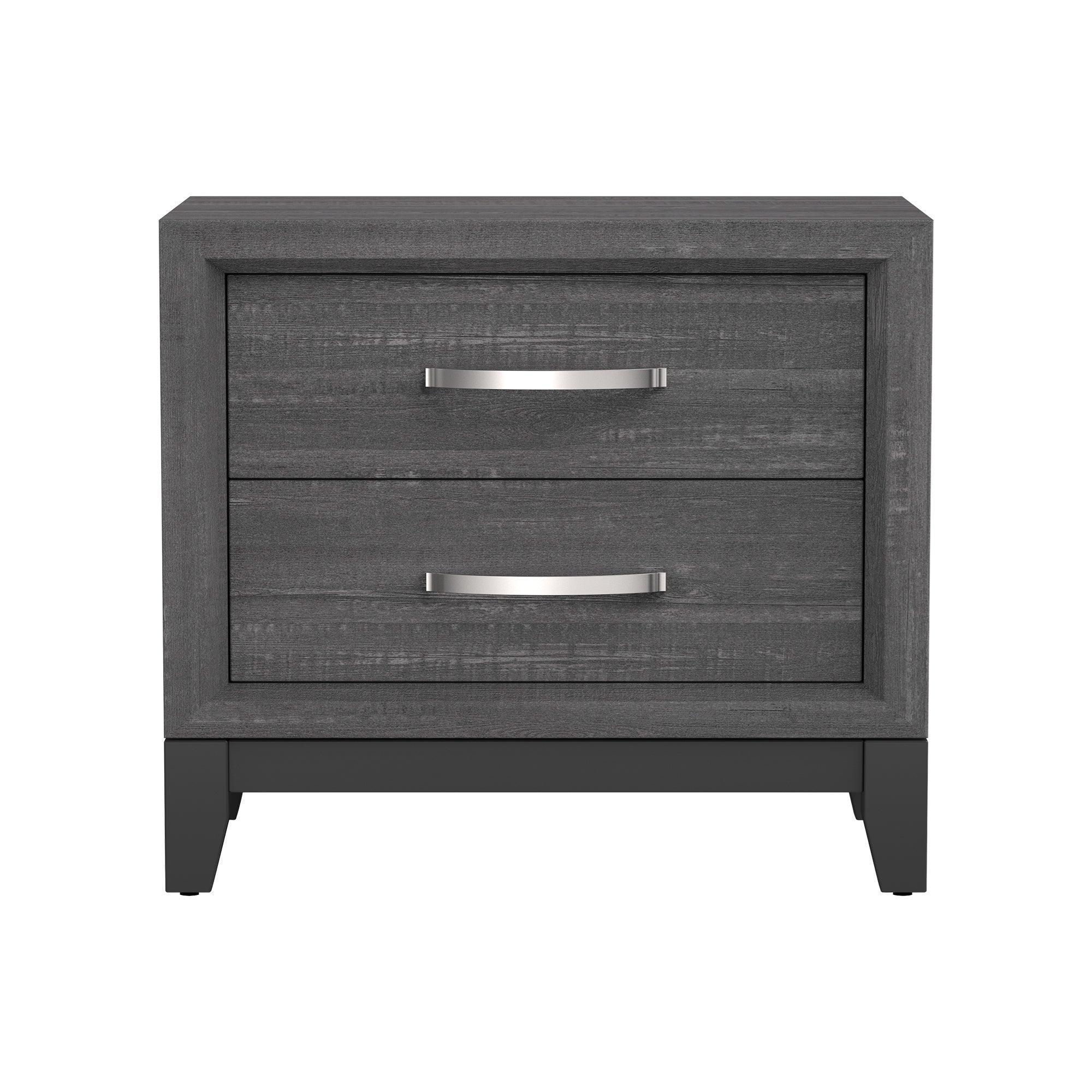 Furniture of America Lucien Modern Wood Nightstand with 2 Drawers