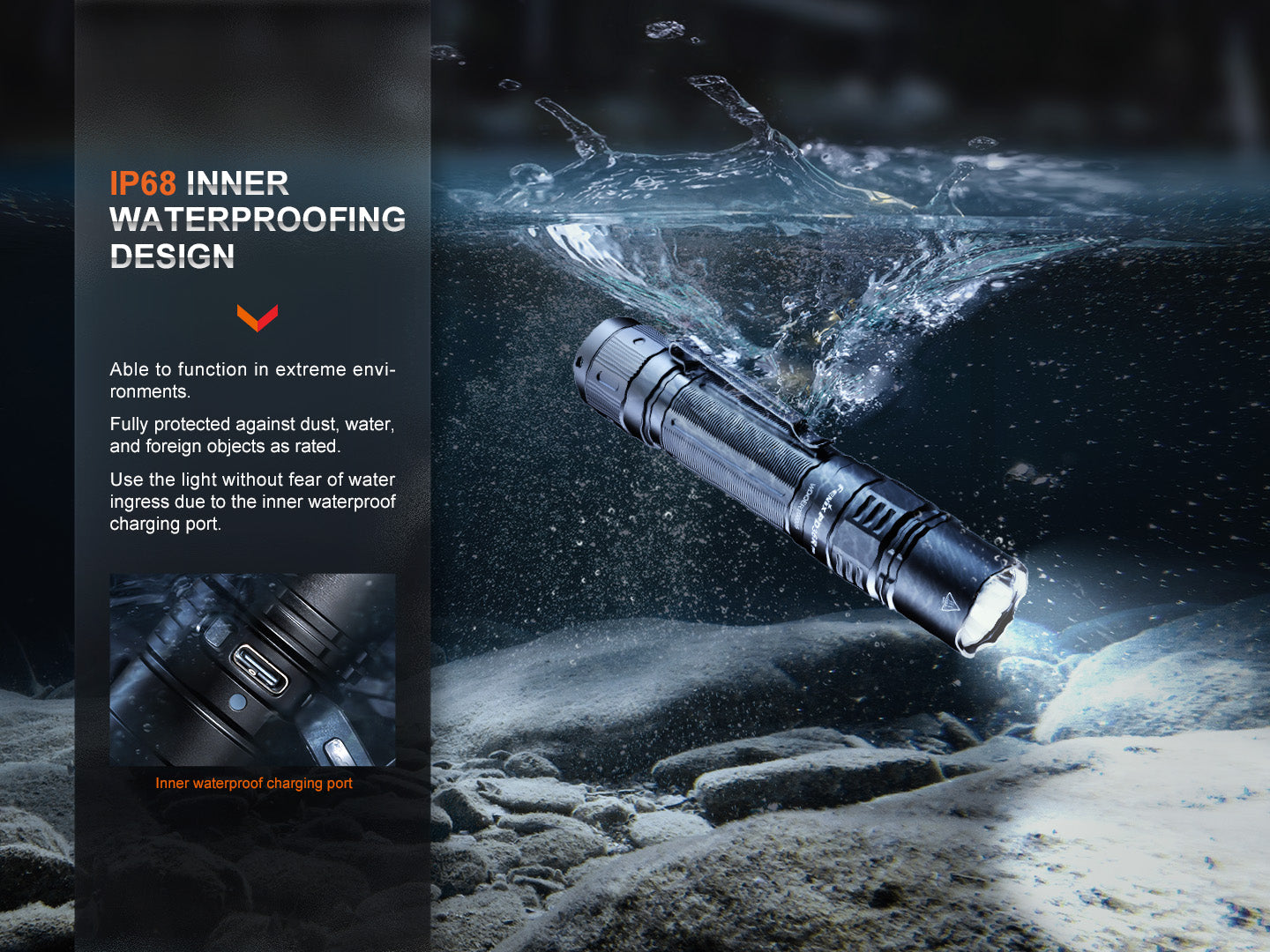 Fenix PD36R Pro 2800 Lumen Flashlight + FREE E03R V2 Keychain Light