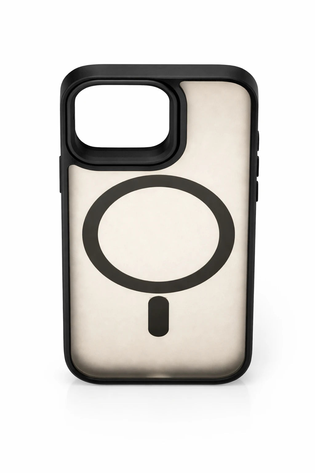 For Magnetic Luxury Matte Case Shockproof Translucent Armor Case For iPhone 15 14 Pro Max Plus Black