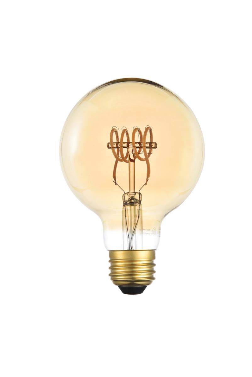 Elegant Lighting Edris 6W LED Bulb Set of 6, Amber Glass, G25 Model