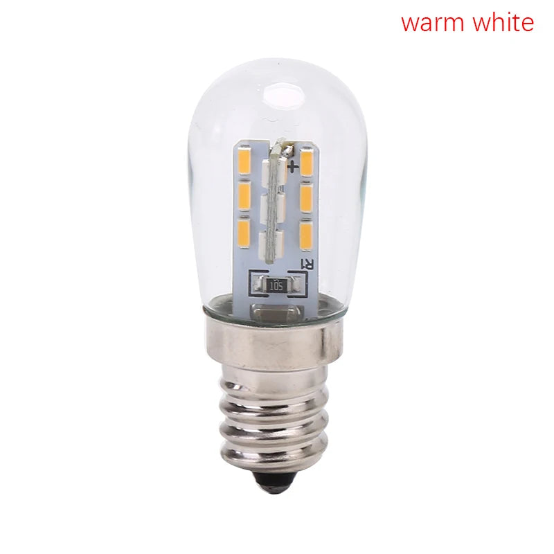 LED Light Bulb E12 220V E12 LED High Bright Glass Shade Lamp Pure Warm White Lighting For Sewing Machine Refrigerator