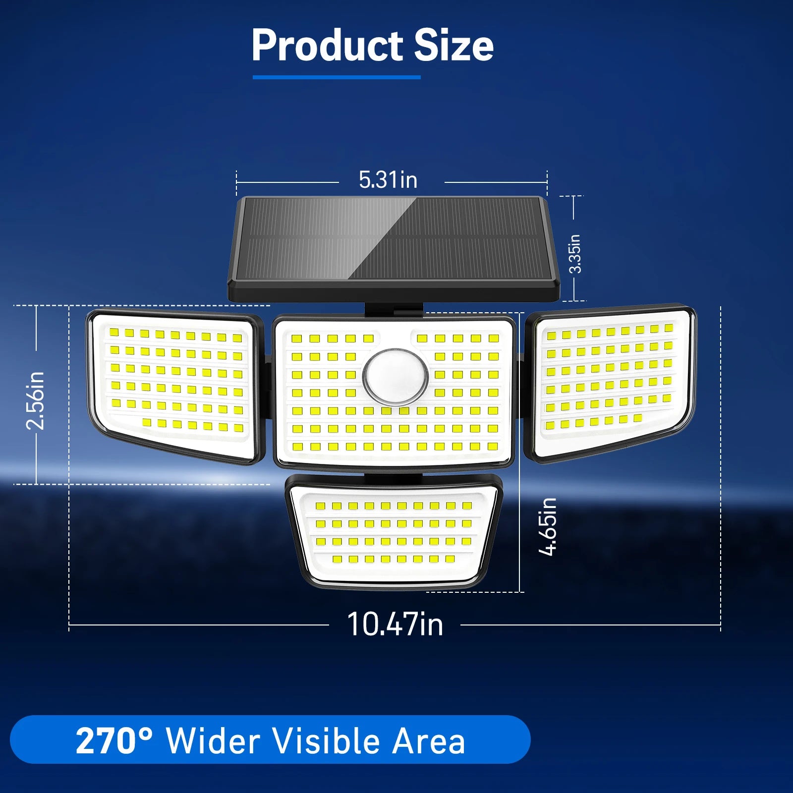 US Stock Solar Wall Light Outdoor Motion Sensor LED Security Light IP65 Waterproof Remote Control Garden Yard Lamp Fast Shipping